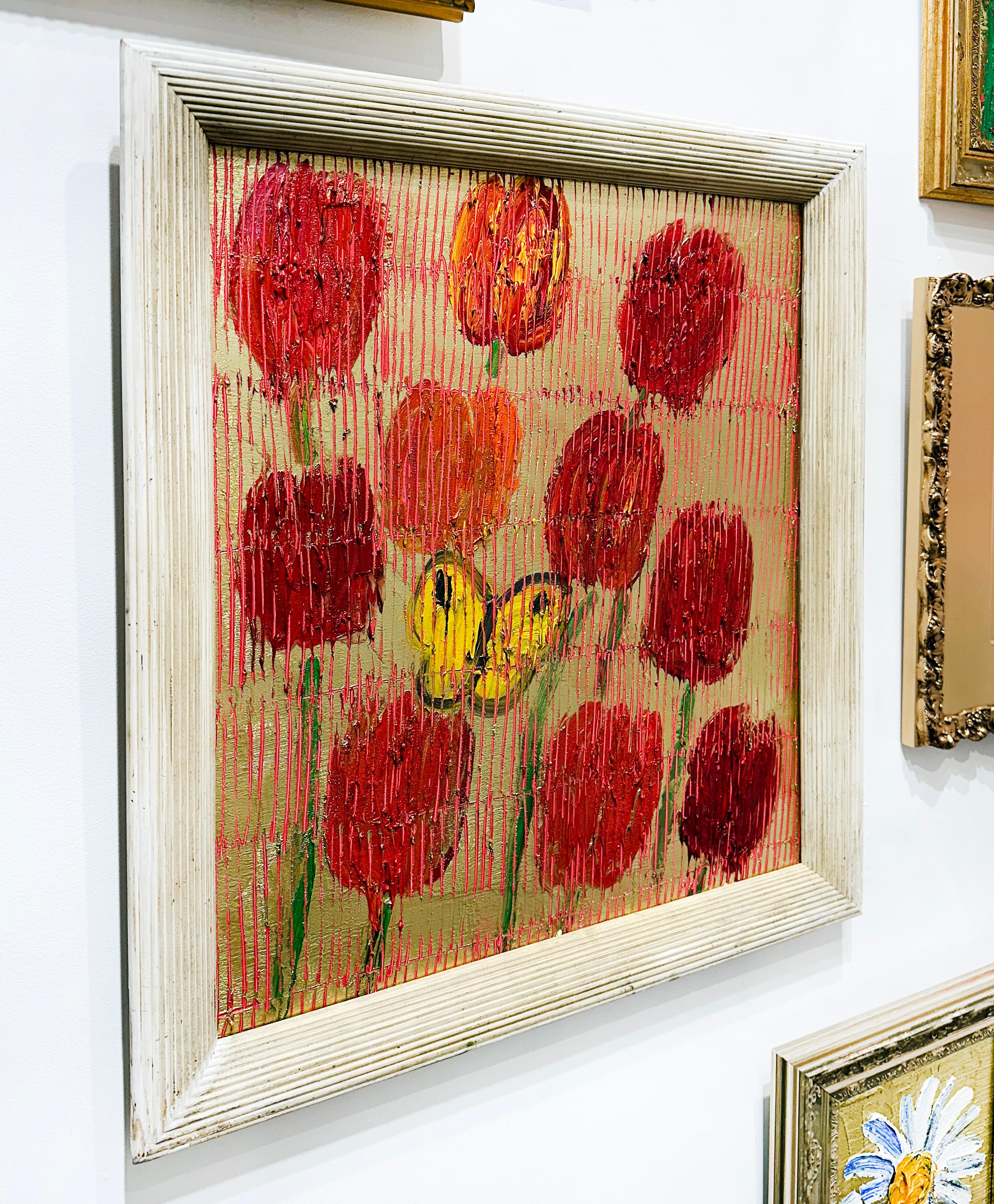 Artist:  Slonem, Hunt
Title: Sulphur Flight Tulips
Date:  2023
Medium:  Oil on Panel
Unframed Dimensions:  23