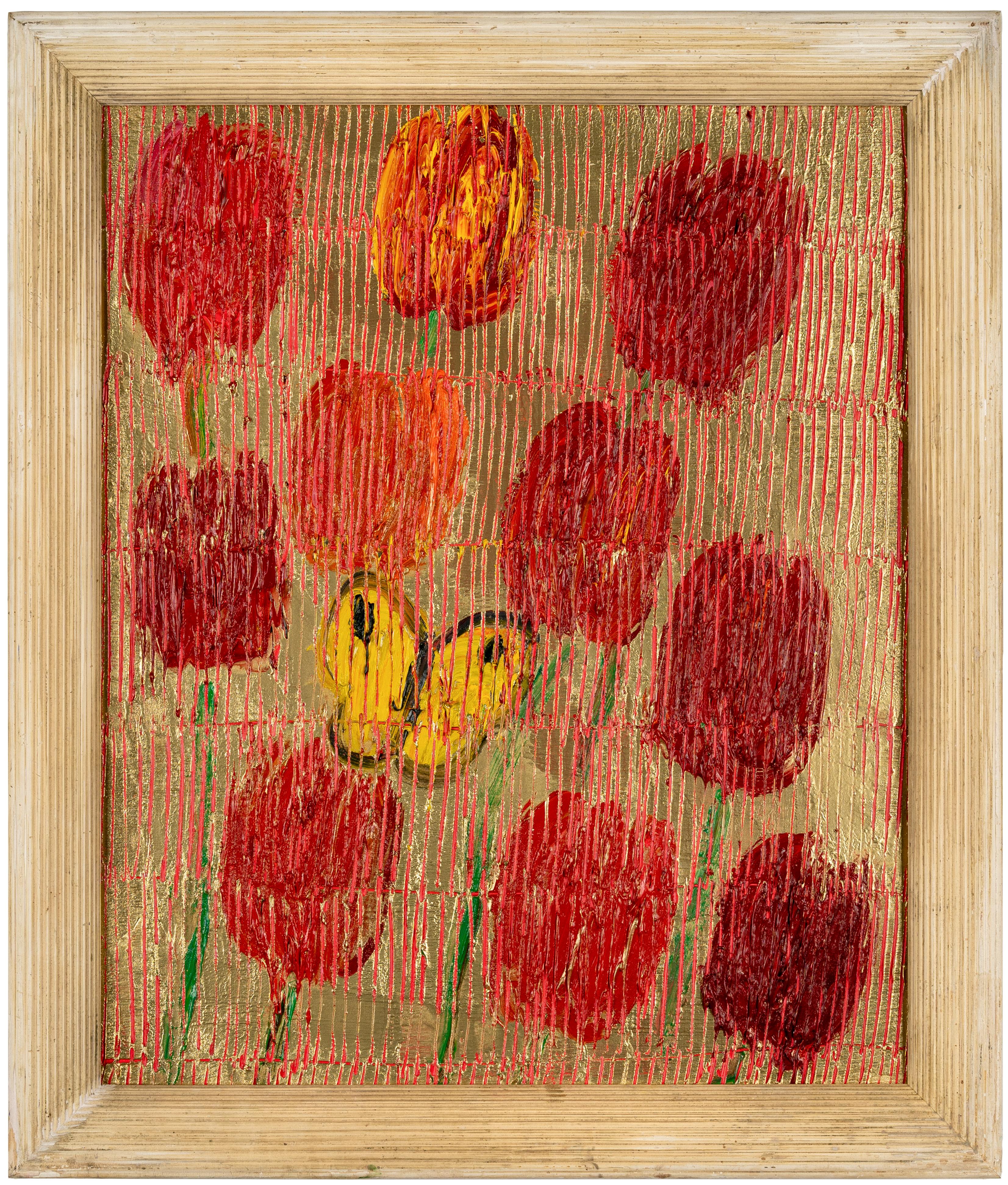 Sulphur Flight Tulips - Painting by Hunt Slonem