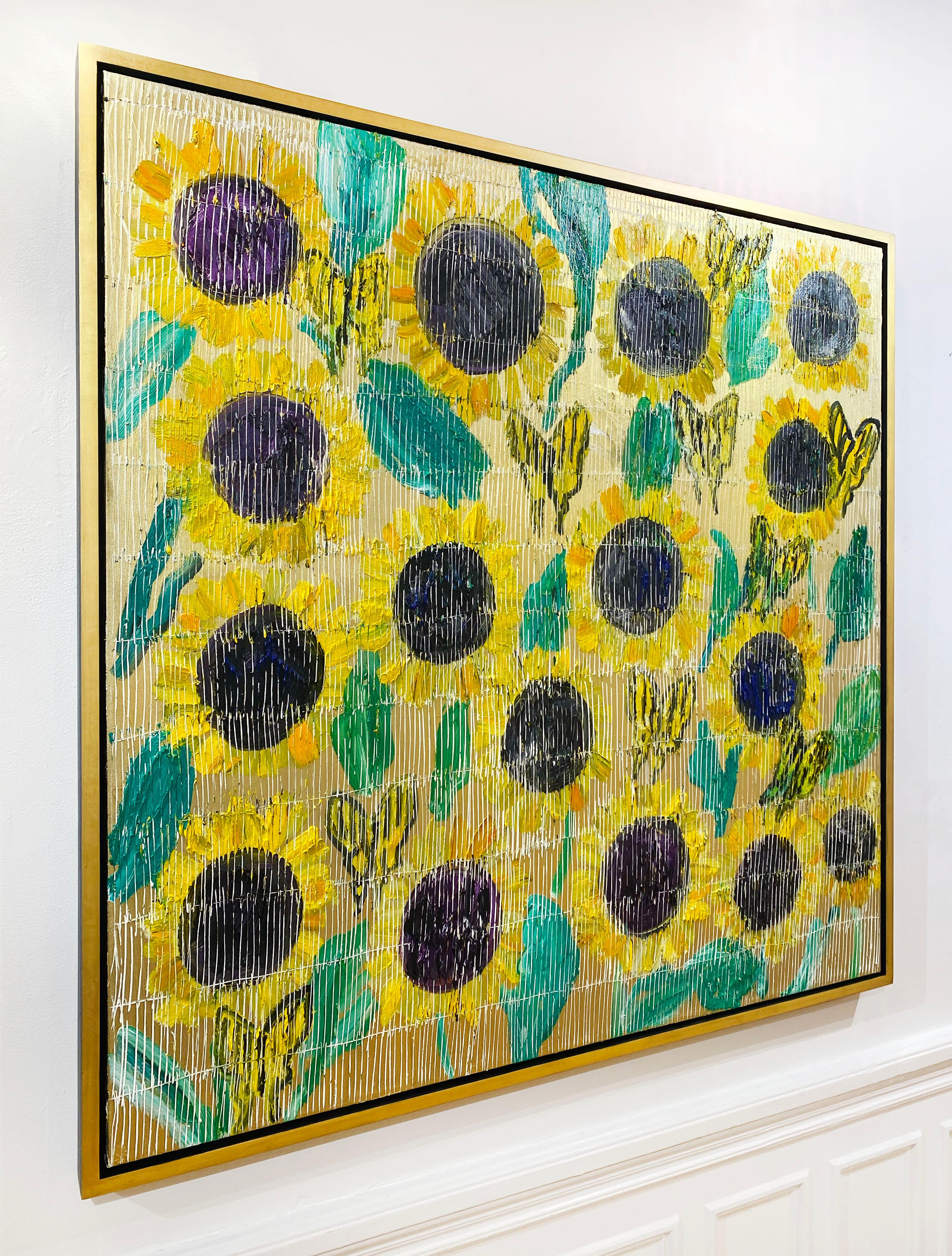 Sun Flowers - Contemporary Painting by Hunt Slonem