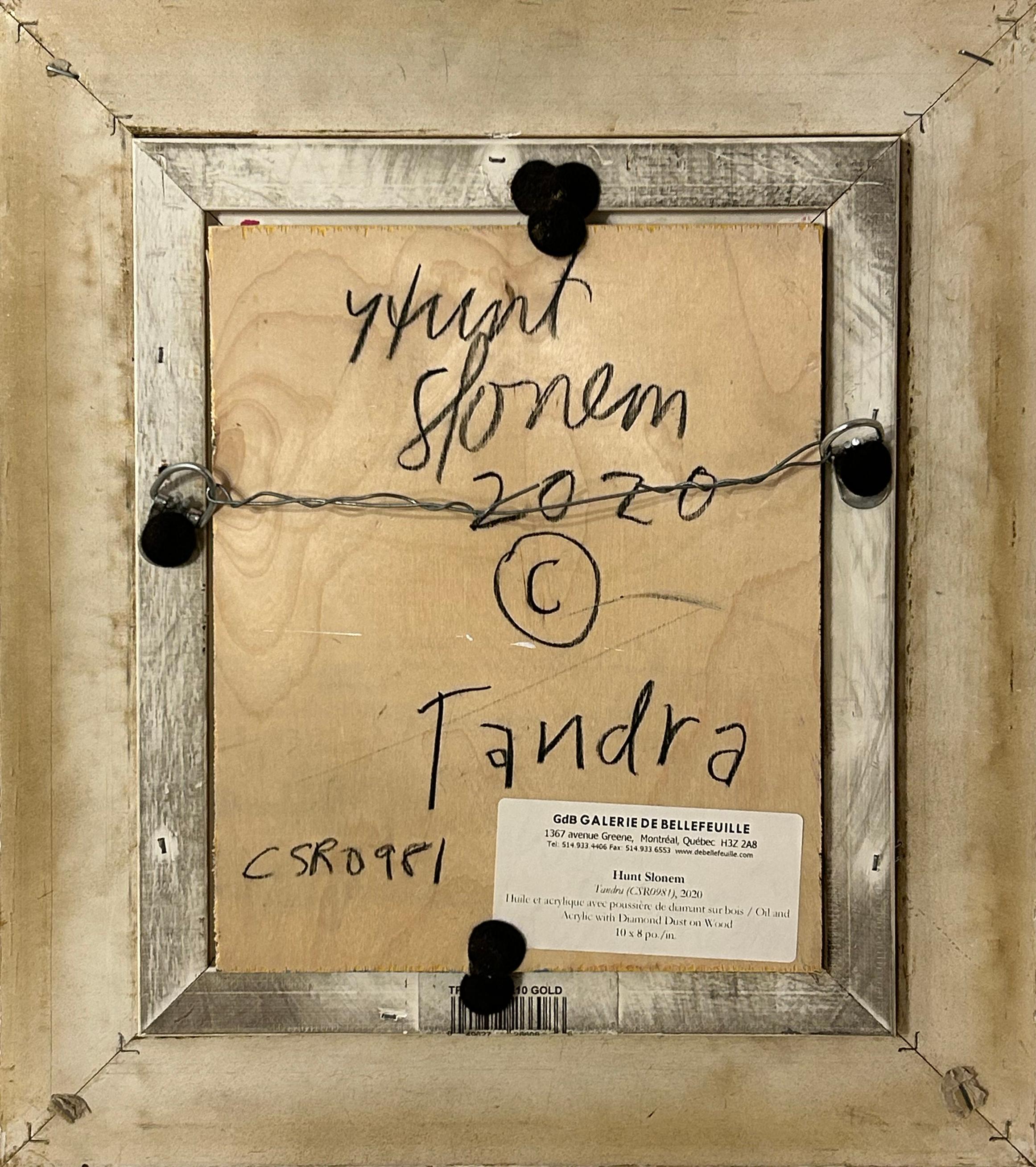 Artist:  Slonem, Hunt
Title: Tandra
Date:  2020
Medium:  Oil & Acrylic w/ Diamond Dust on Wood
Unframed Dimensions:  10