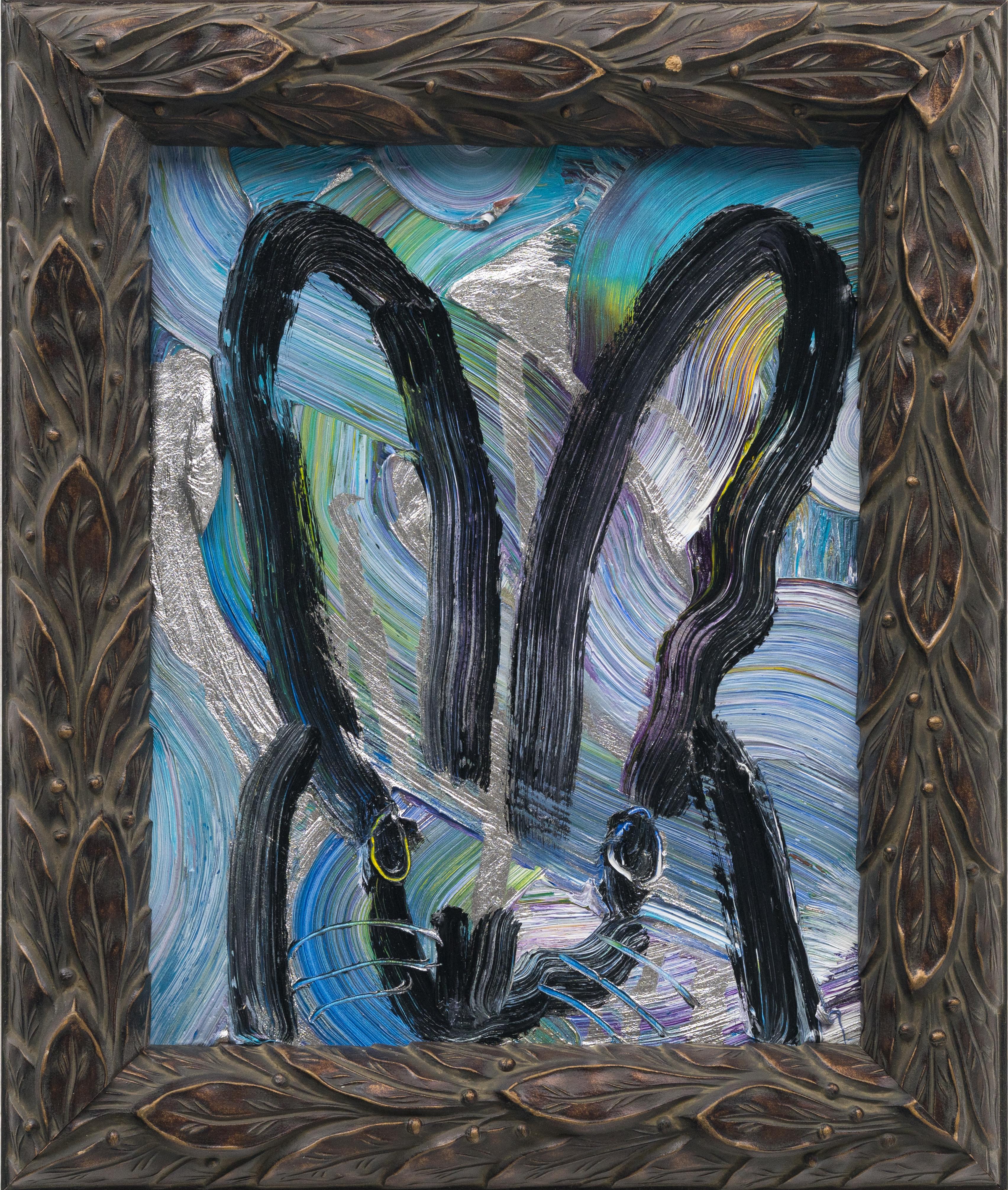 Hunt Slonem Figurative Painting - Totem Bunny
