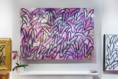 Hunt Slonem "Totem Hutch Holiday" Bunnies