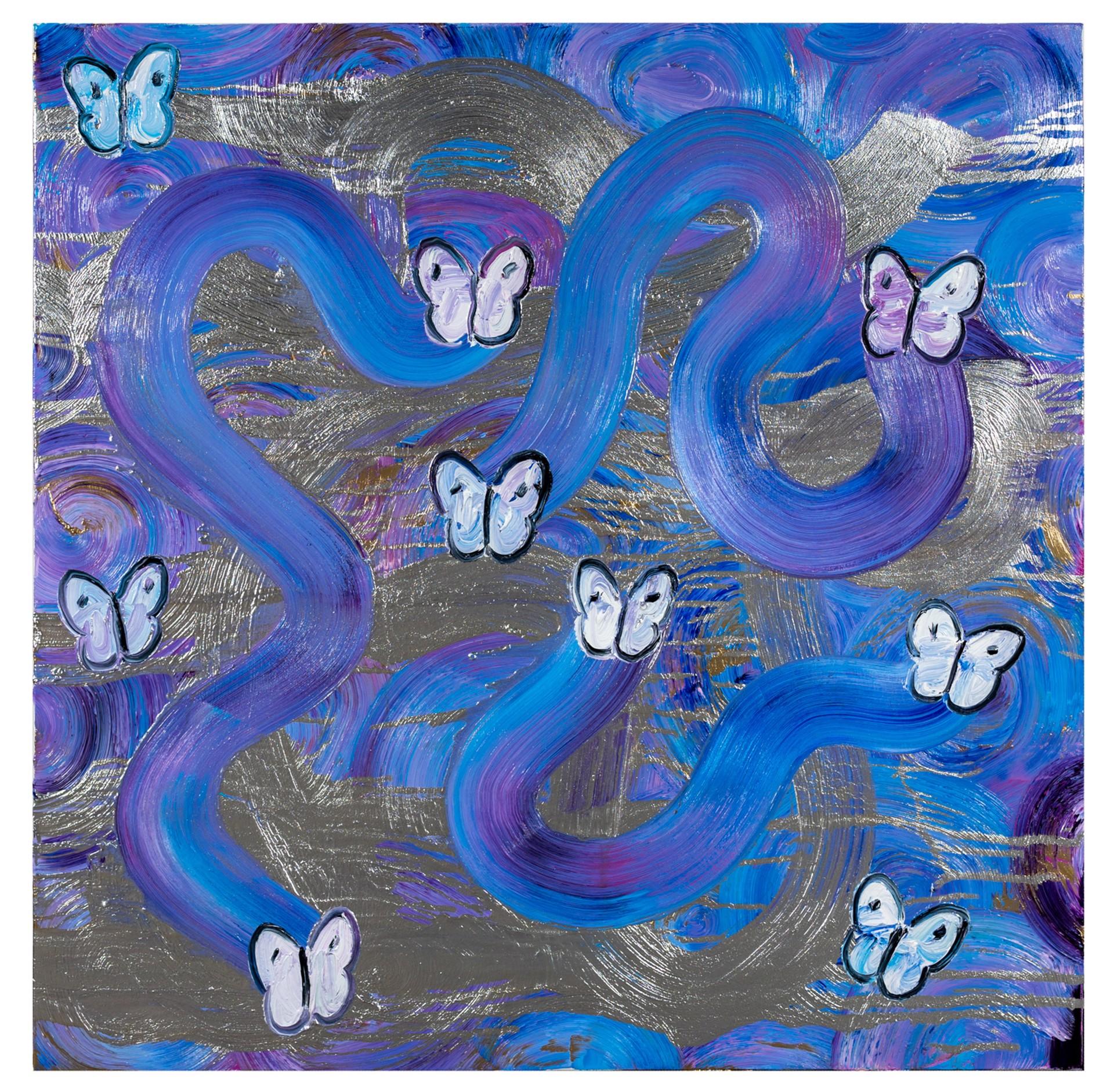 Totem Swirl - Painting by Hunt Slonem