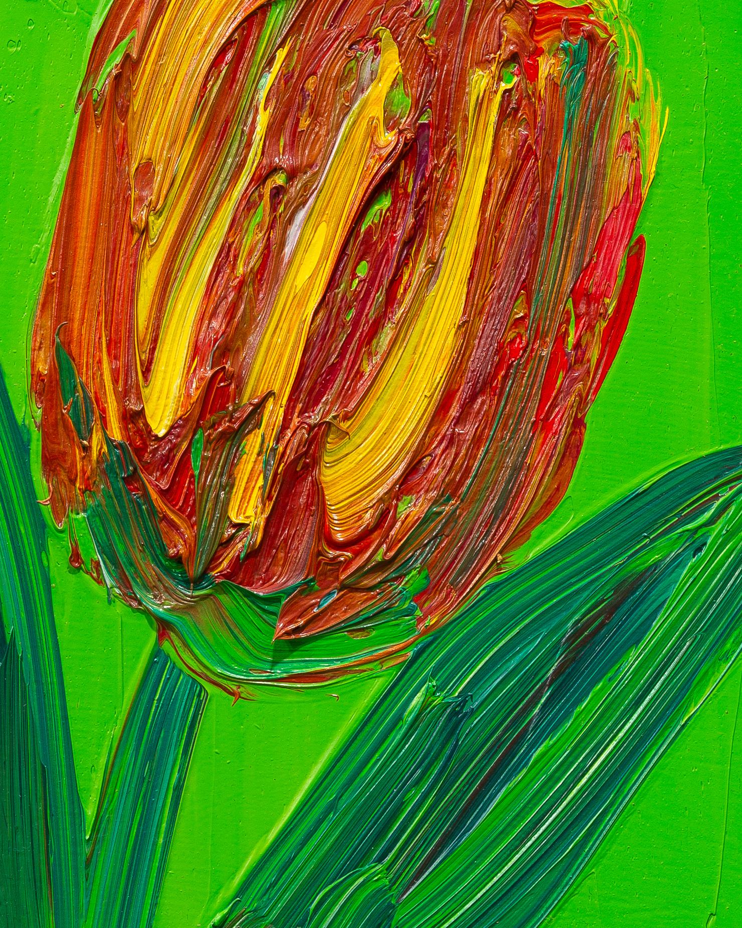 Tulip - Neo-Expressionist Painting by Hunt Slonem