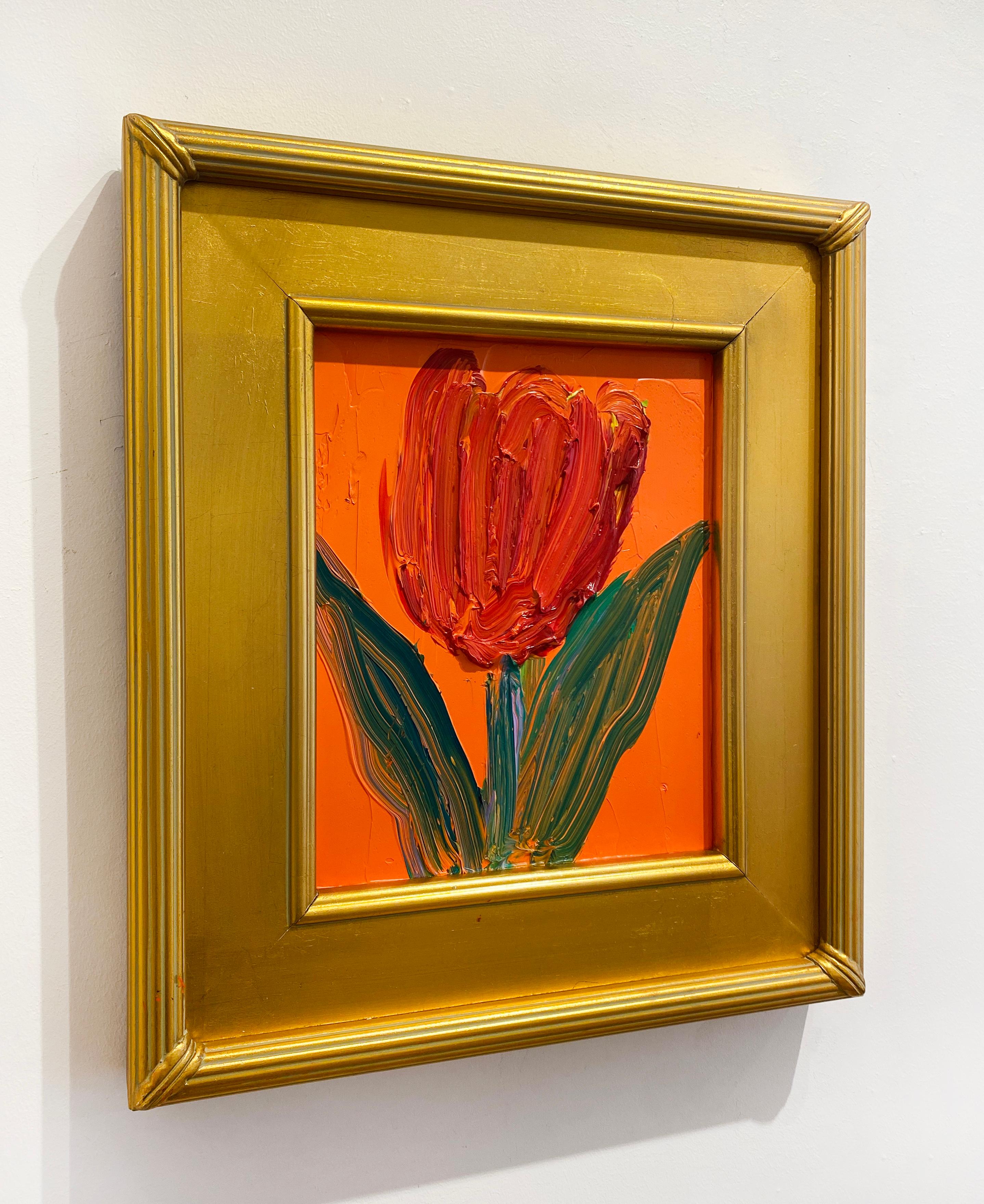 Tulip - Brown Still-Life Painting by Hunt Slonem