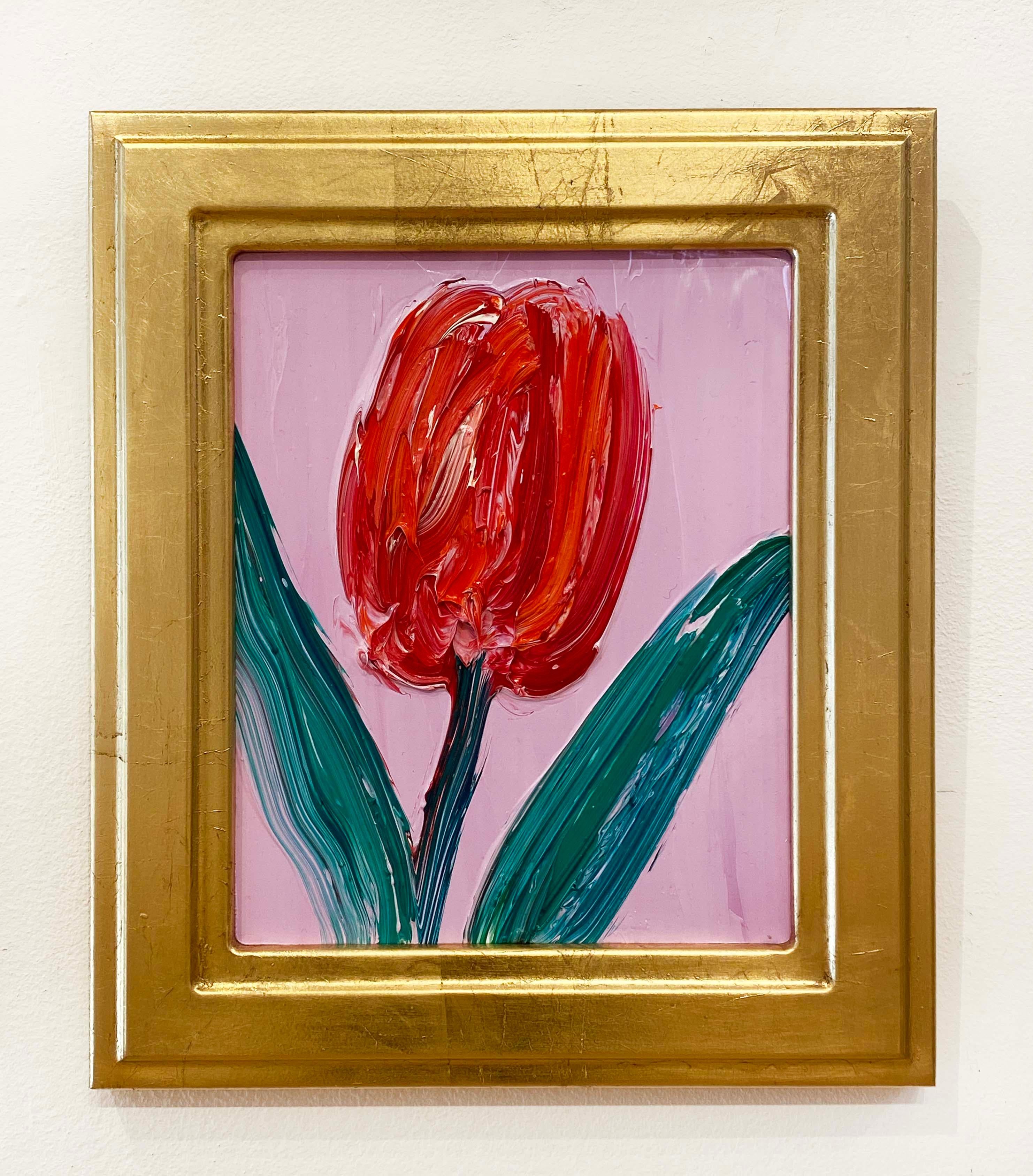 Tulpe Rot – Painting von Hunt Slonem
