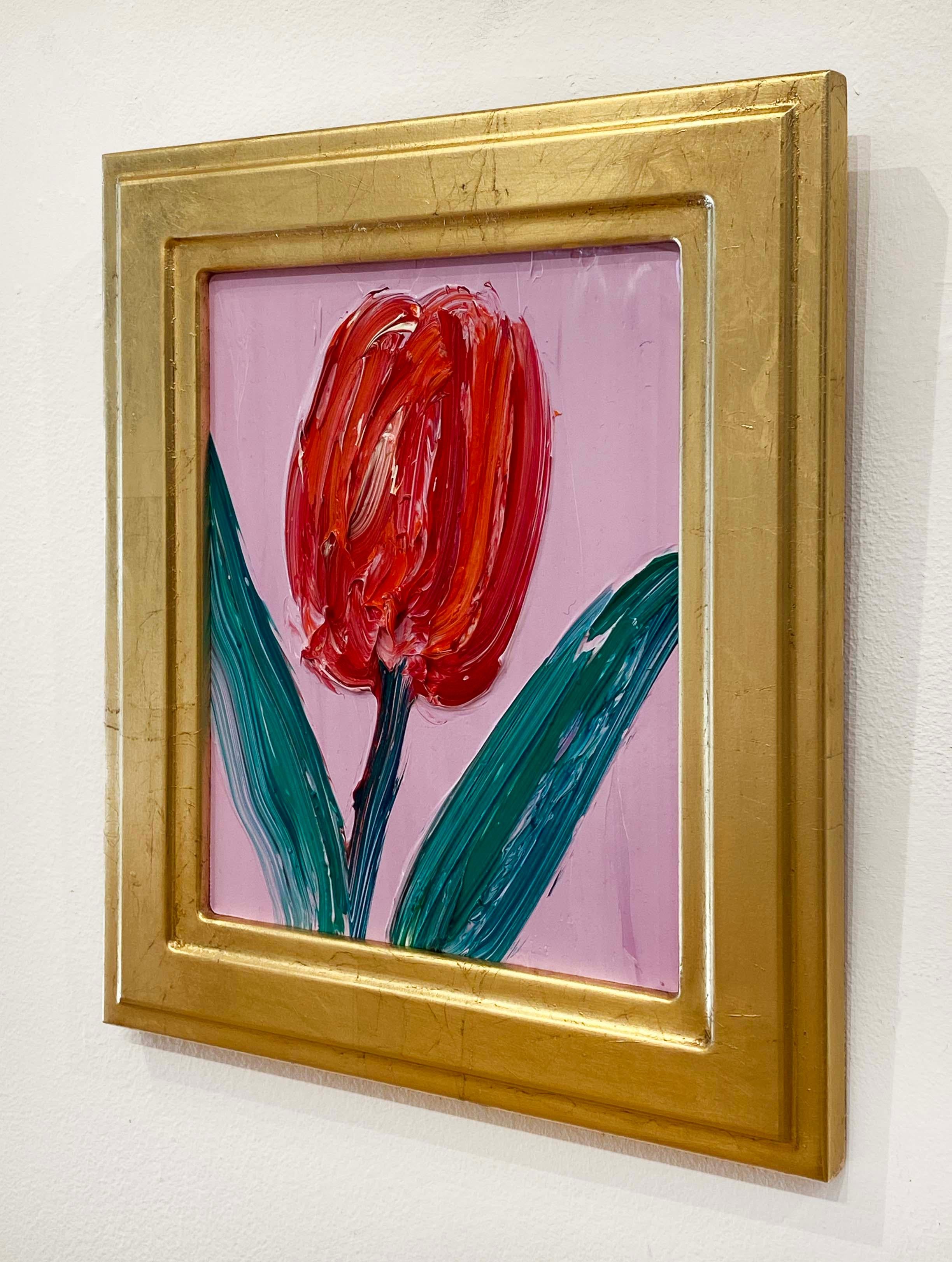 Tulip Red - Contemporary Painting by Hunt Slonem