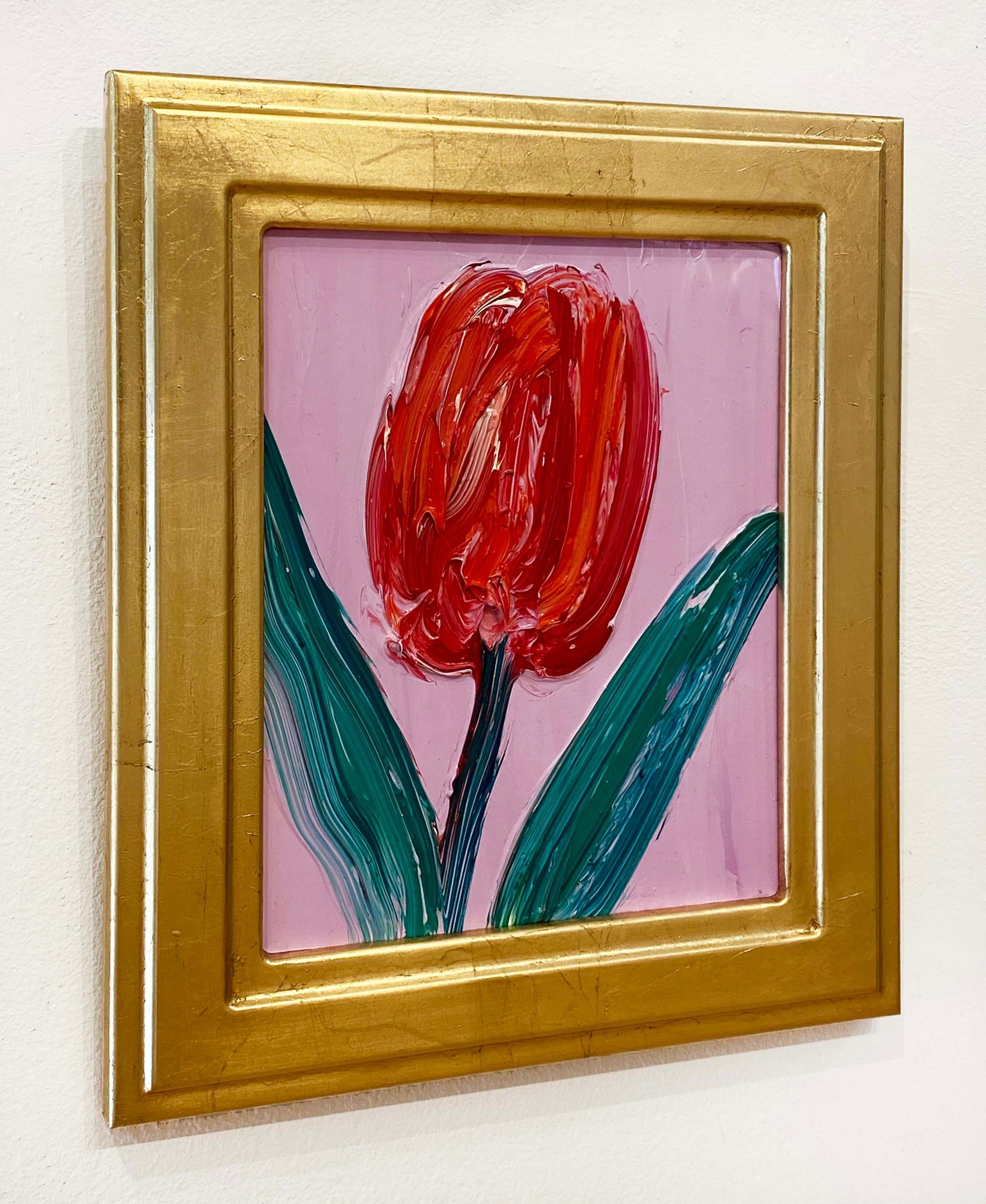 Artist:  Slonem, Hunt
Title: Tulip Red
Date:  2023
Medium:  Oil on Panel
Unframed Dimensions:  10