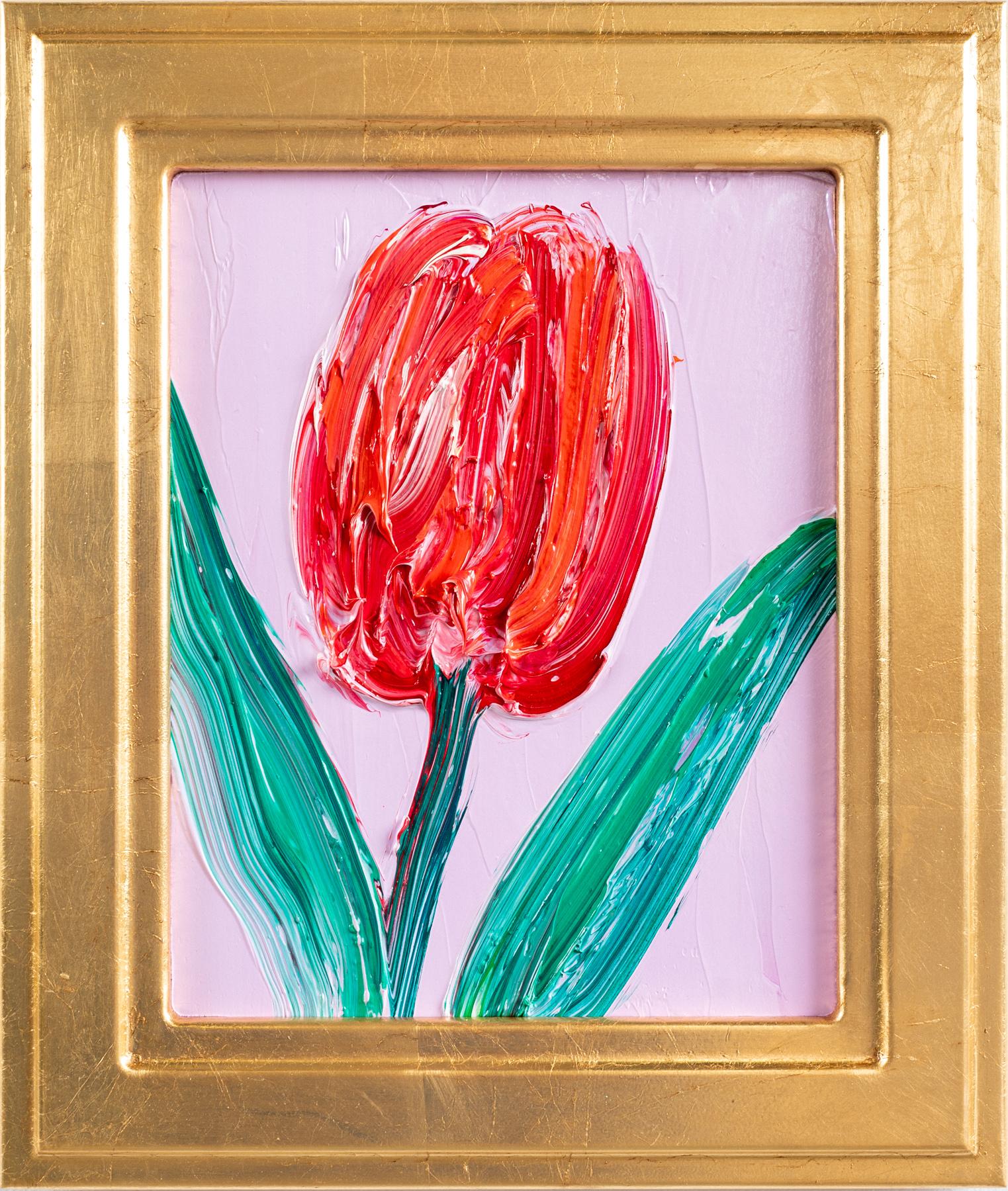 Hunt Slonem Still-Life Painting - Tulip Red