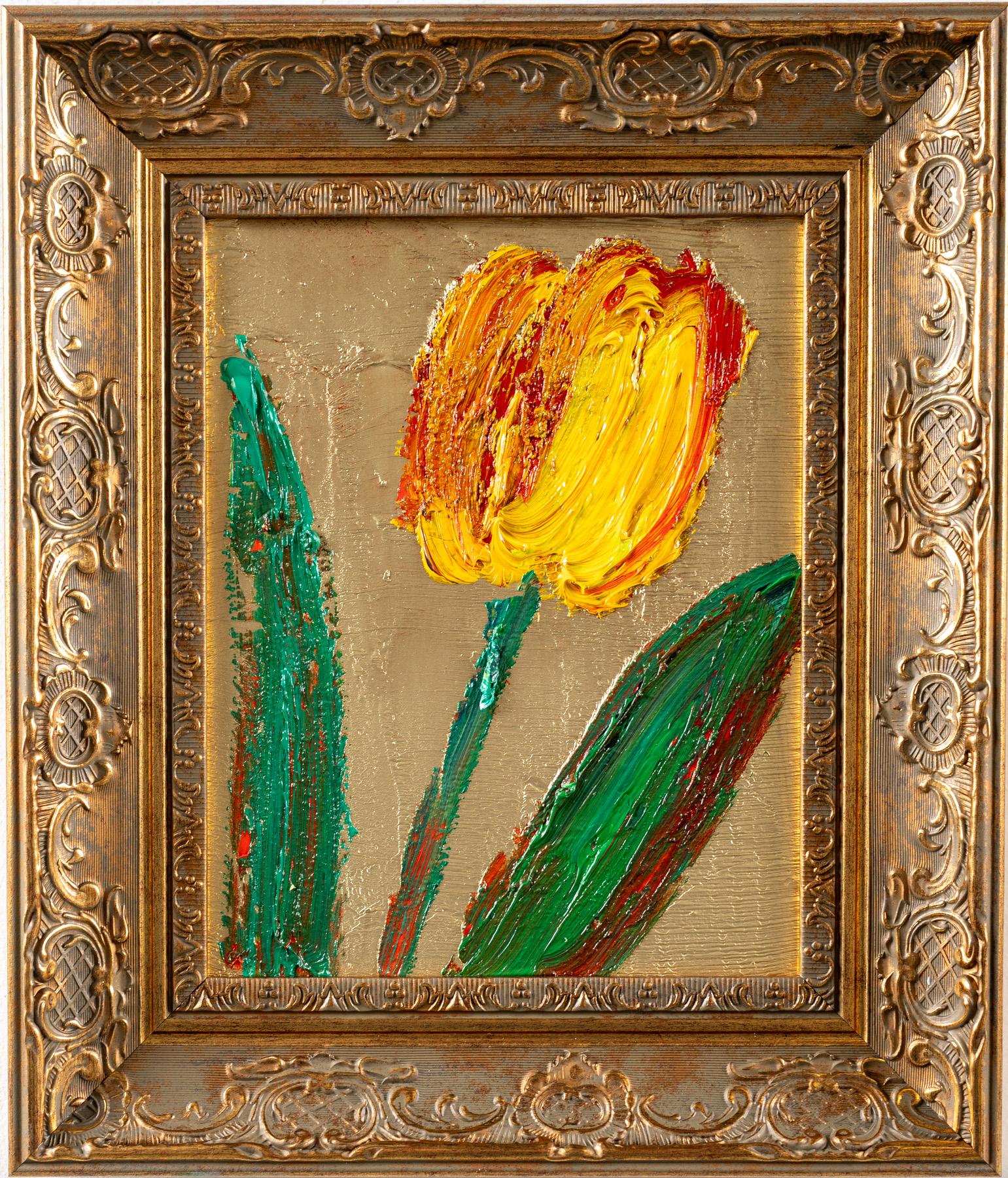 Tulip Yellow - Painting by Hunt Slonem