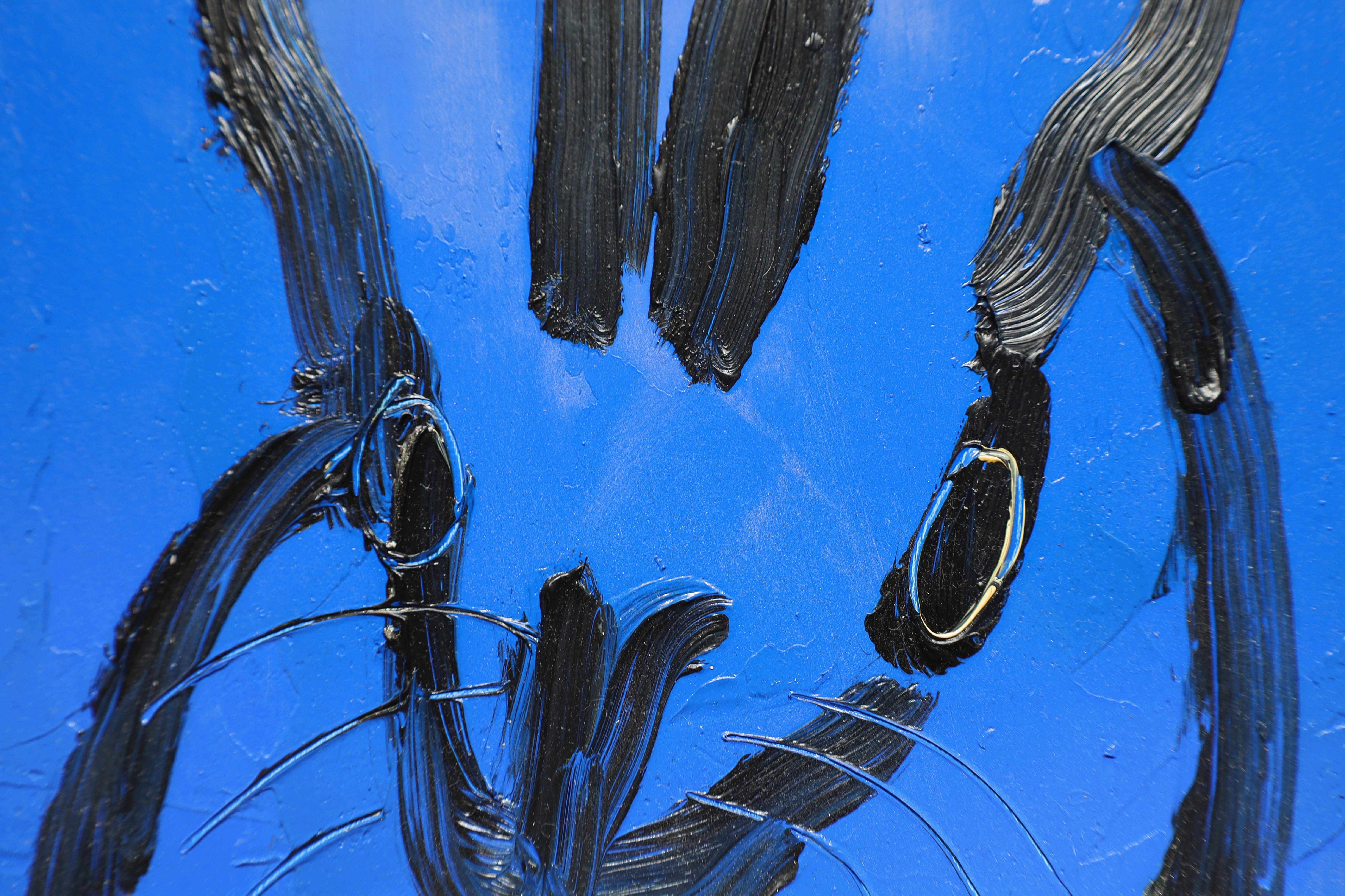 Pittura ad olio gestuale 'Ultra Blue', 2022 - Painting Neoespressionismo di Hunt Slonem