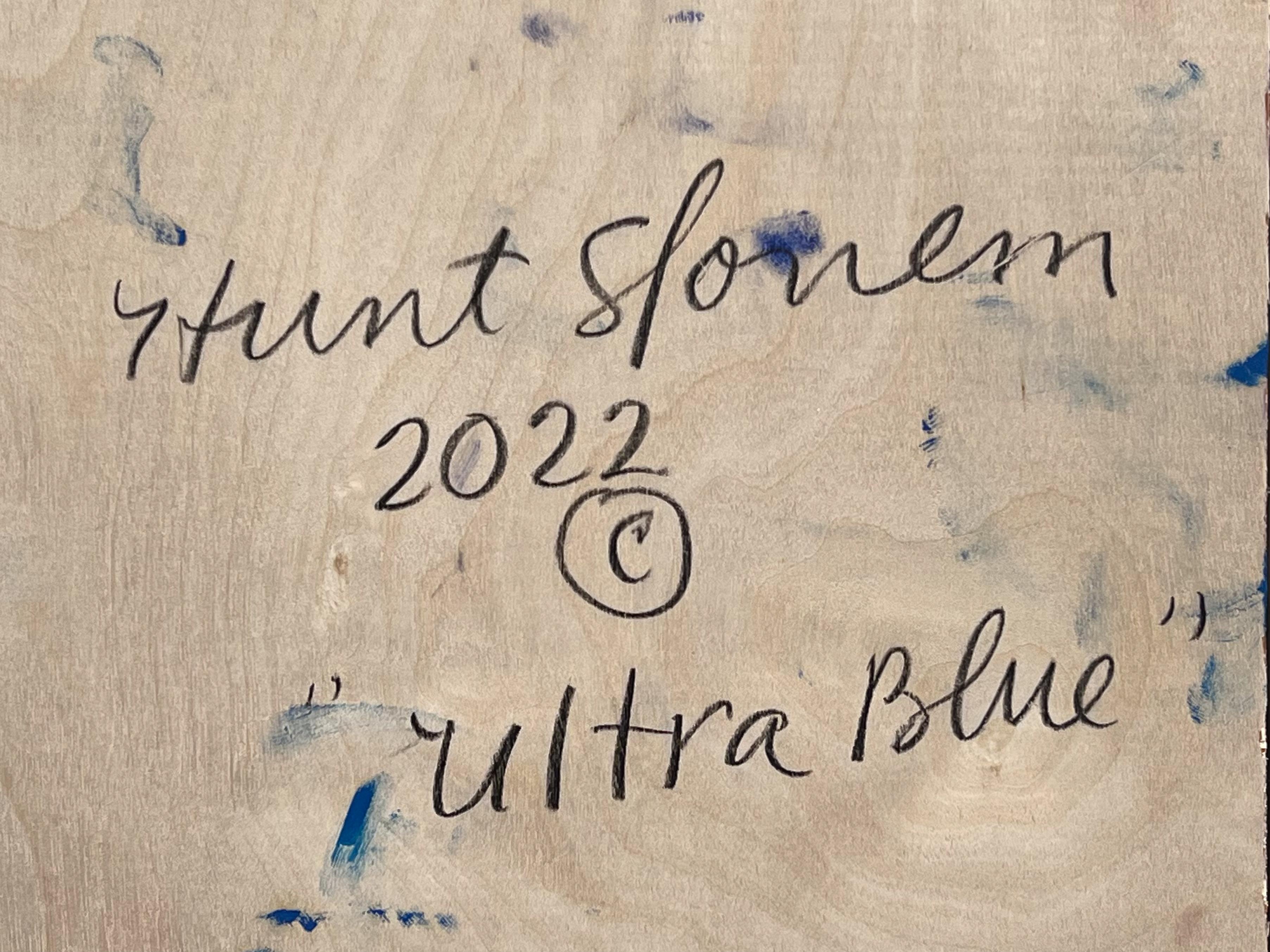 Pittura ad olio gestuale 'Ultra Blue', 2022 1
