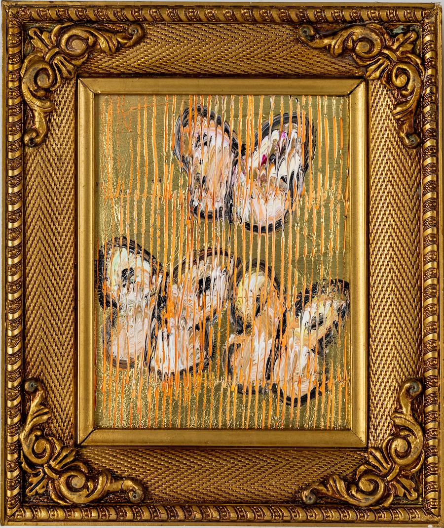 Hunt Slonem Animal Painting - Untitled (3 Butterflies)