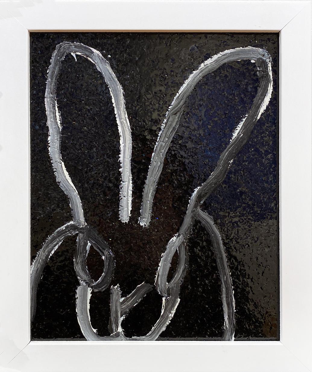 Hunt Slonem Animal Painting - Untitled (Black Diamond Bunny)