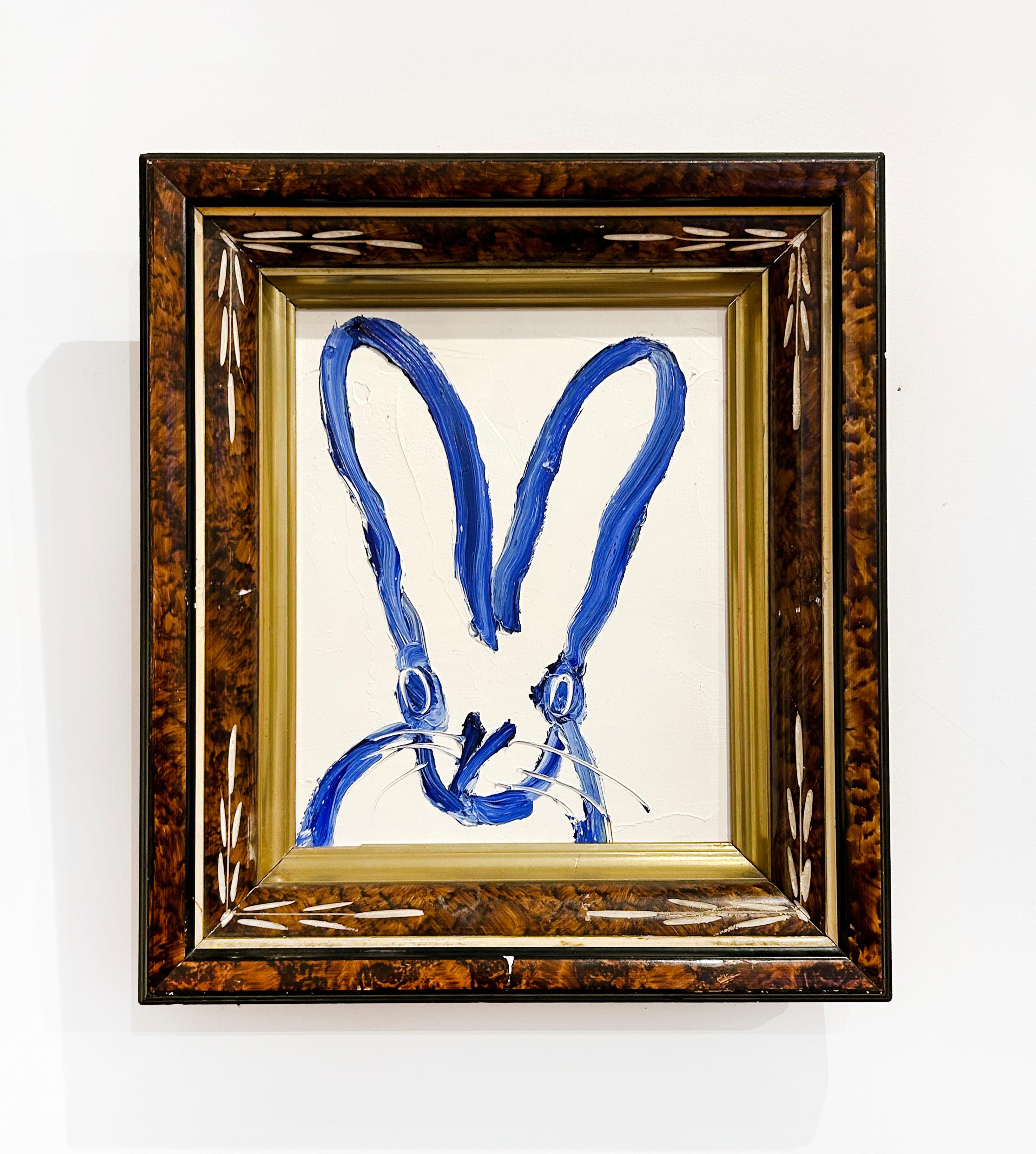Untitled (Blue Bunny) - Painting by Hunt Slonem