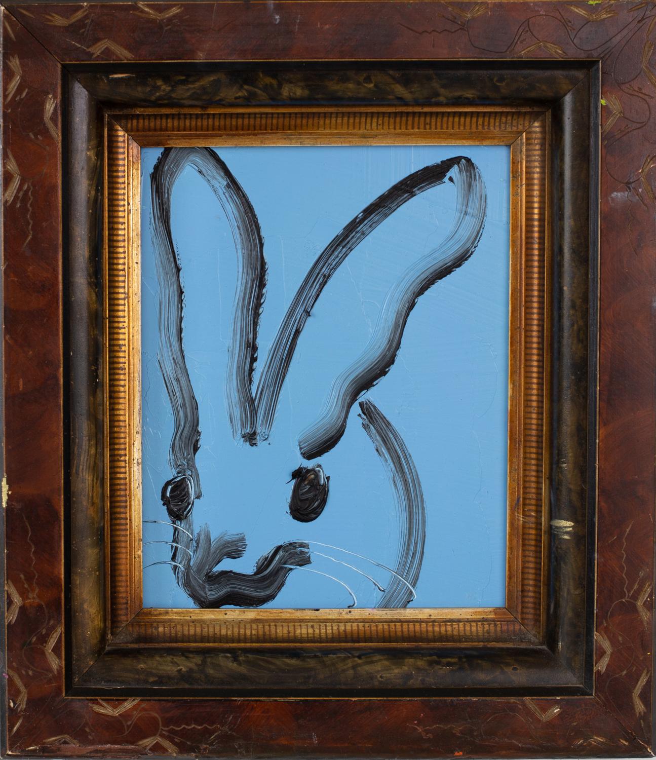 Hunt Slonem Animal Painting - Untitled Blue Bunny(EA00277)