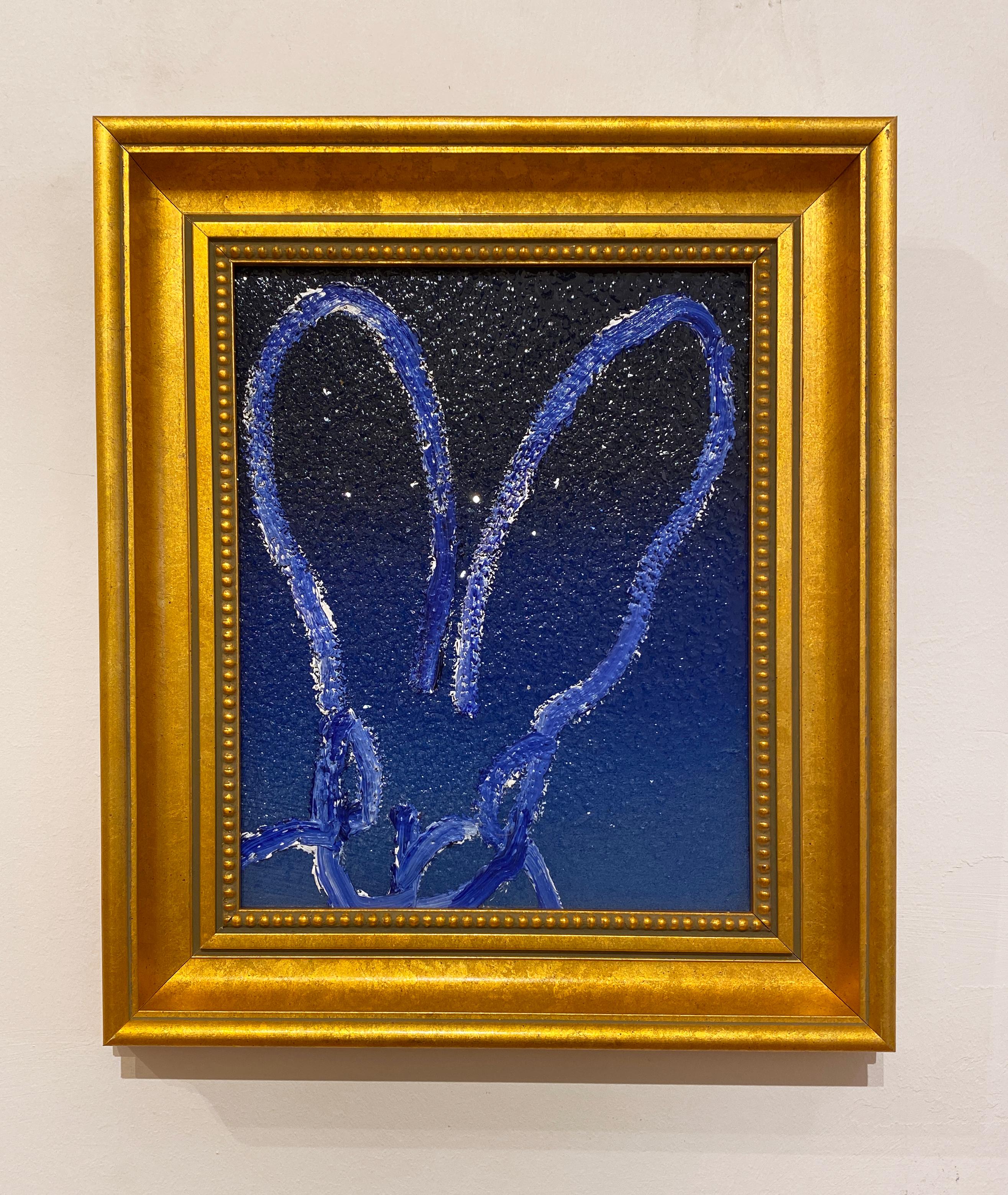 Untitled (Blue Diamond Bunny) - Painting by Hunt Slonem