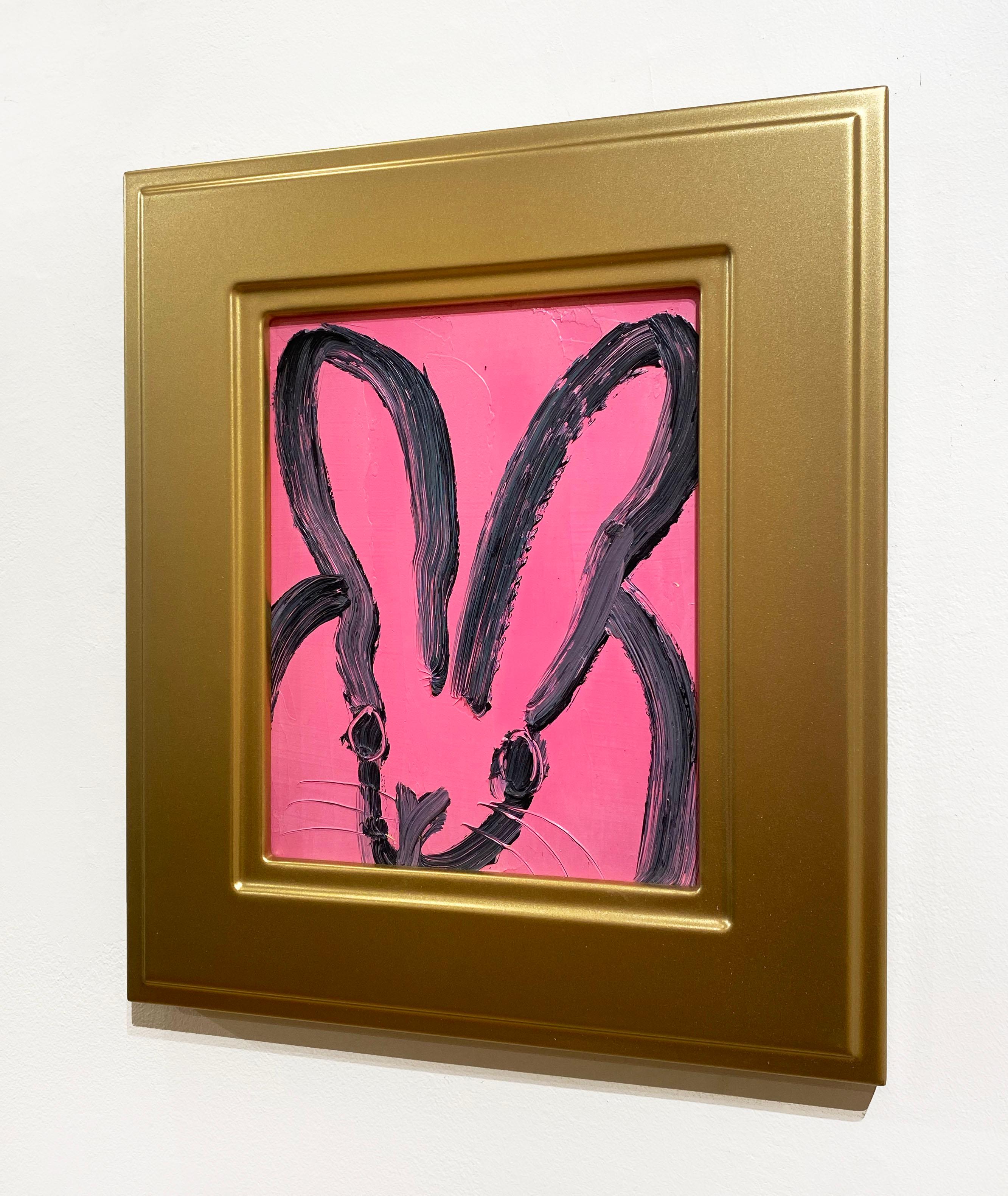 Untitled (bunny) - Brown Animal Painting by Hunt Slonem