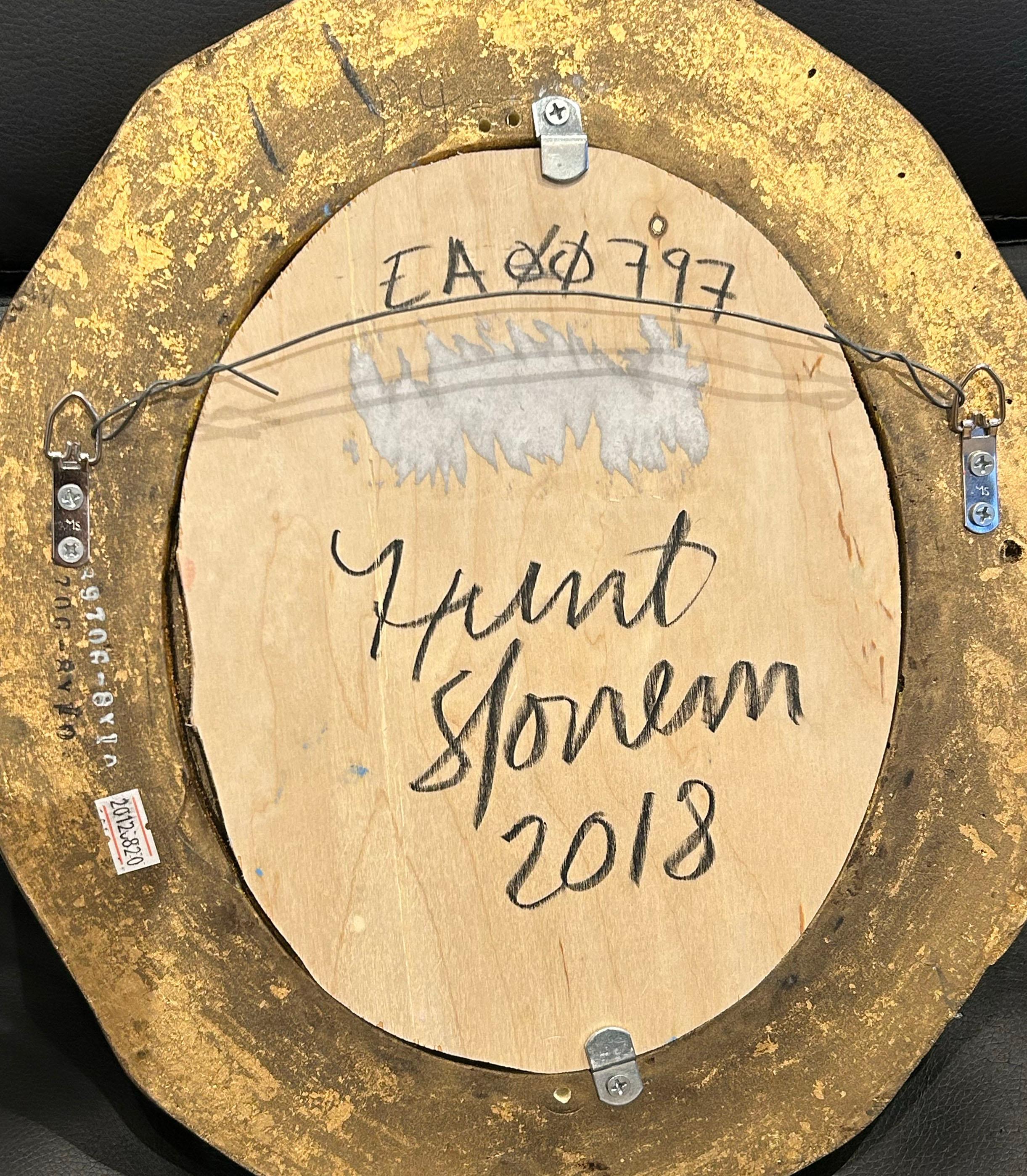 Artist:  Slonem, Hunt
Title: Untitled (Bunny)
Date:  2018
Medium:  Oil on Wood
Unframed Dimensions:  10