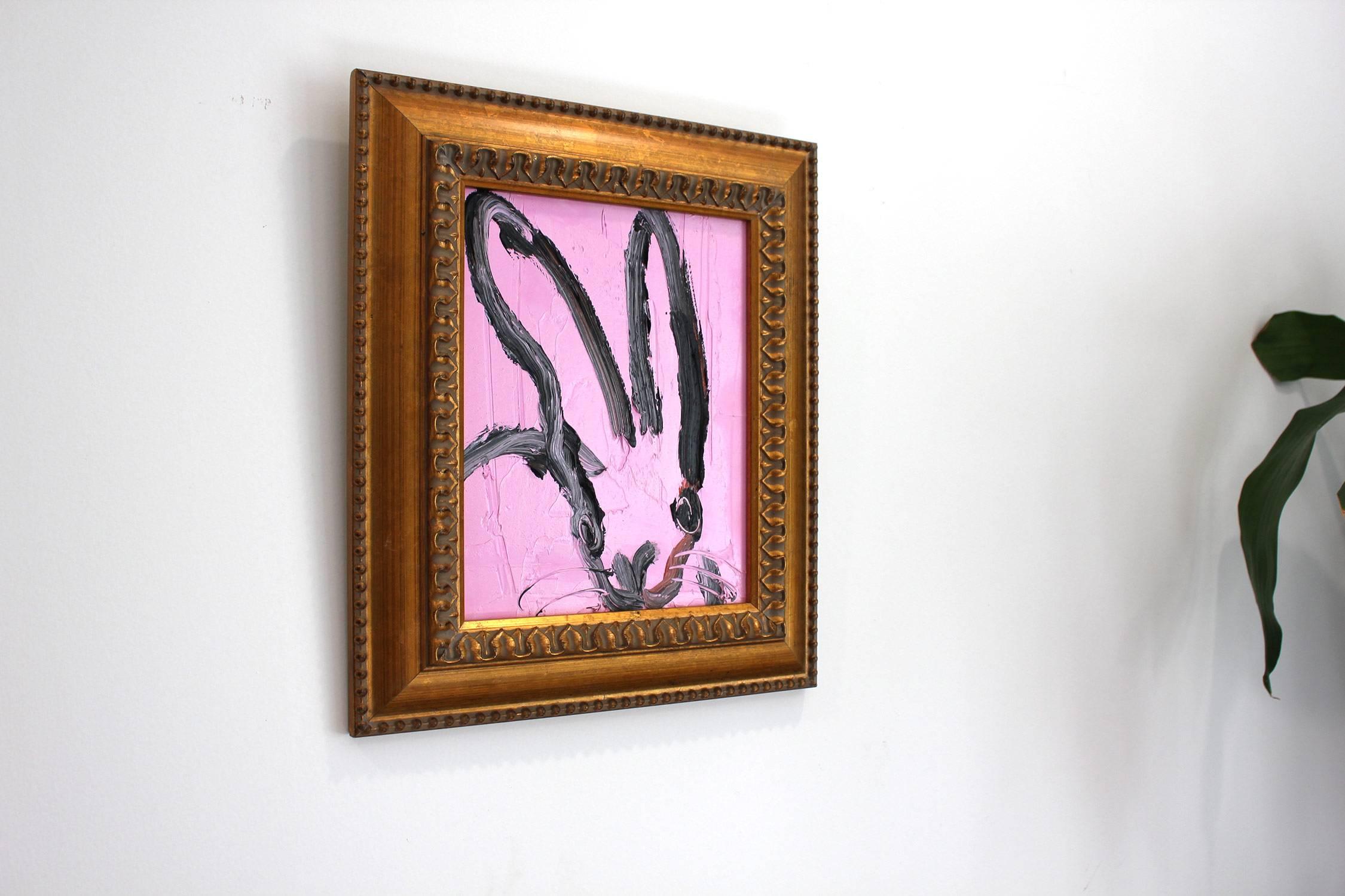 Untitled (Bunny on Pink Lavender) - Painting by Hunt Slonem