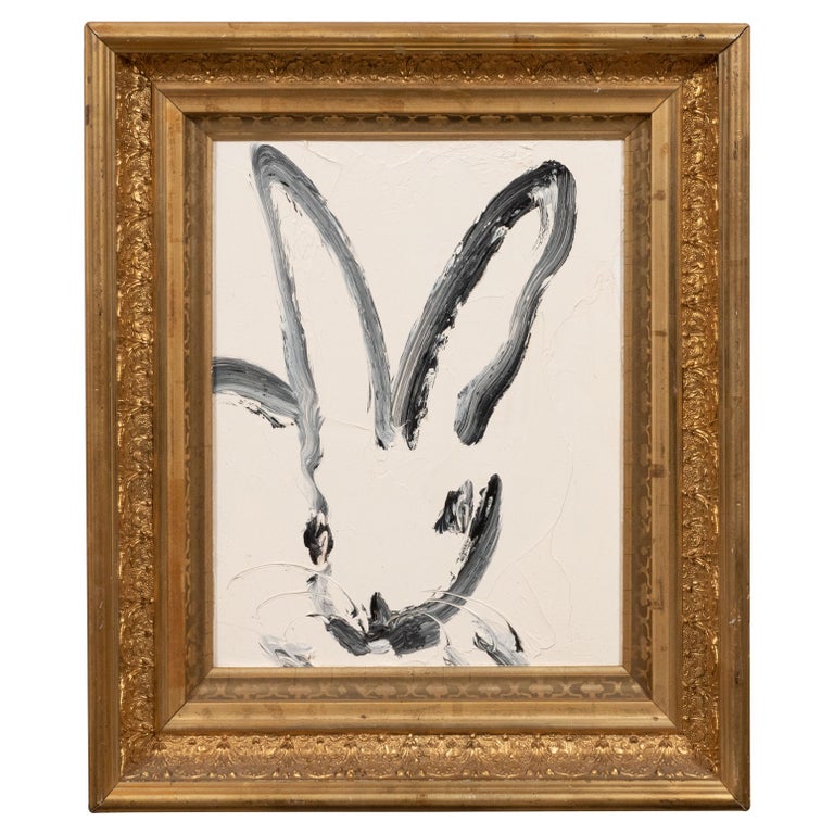 Hunt Slonem Animal Painting - Untitled (Bunny Painting) - CHL 0330