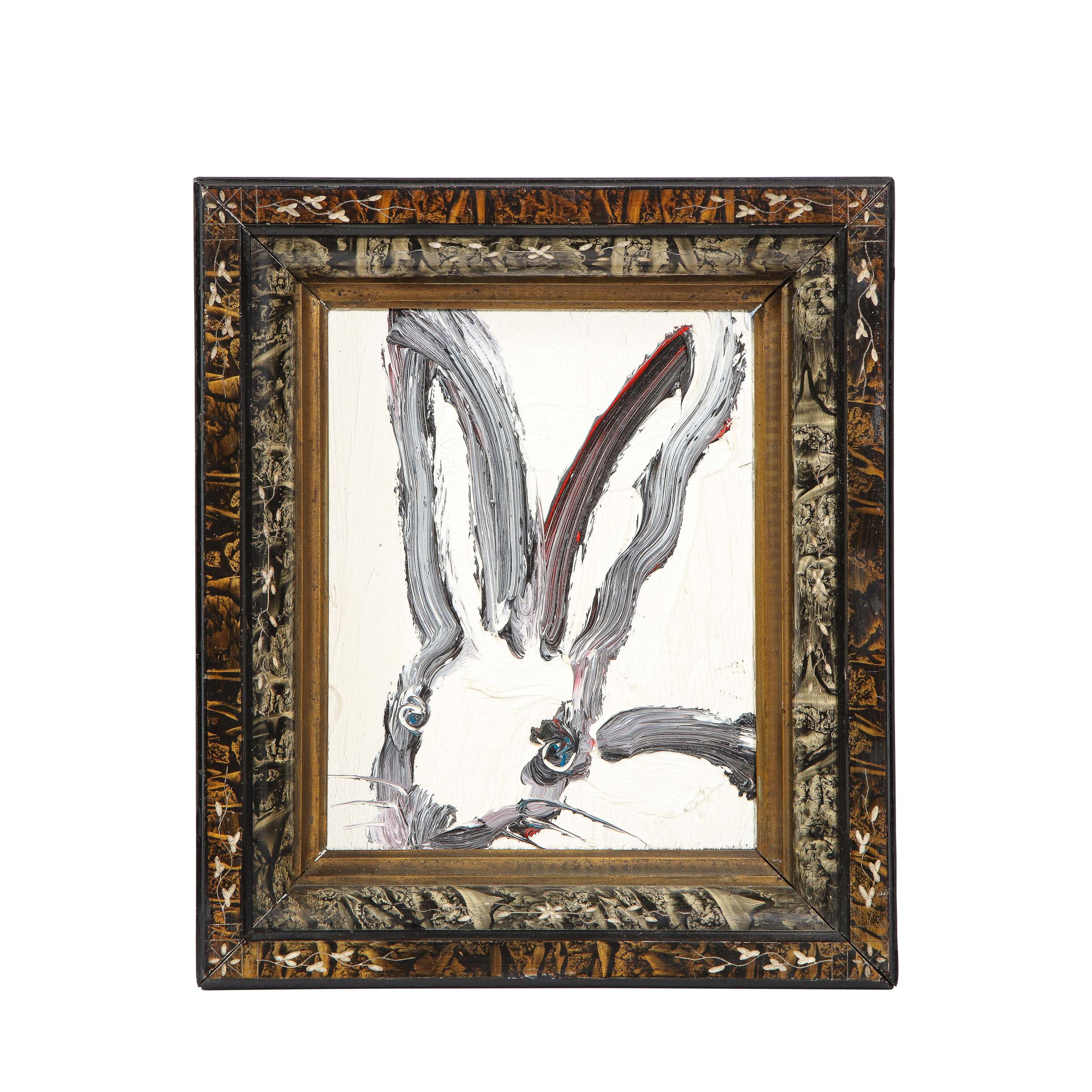 Hunt Slonem Animal Painting - Untitled - Bunny Painting CRK 01900
