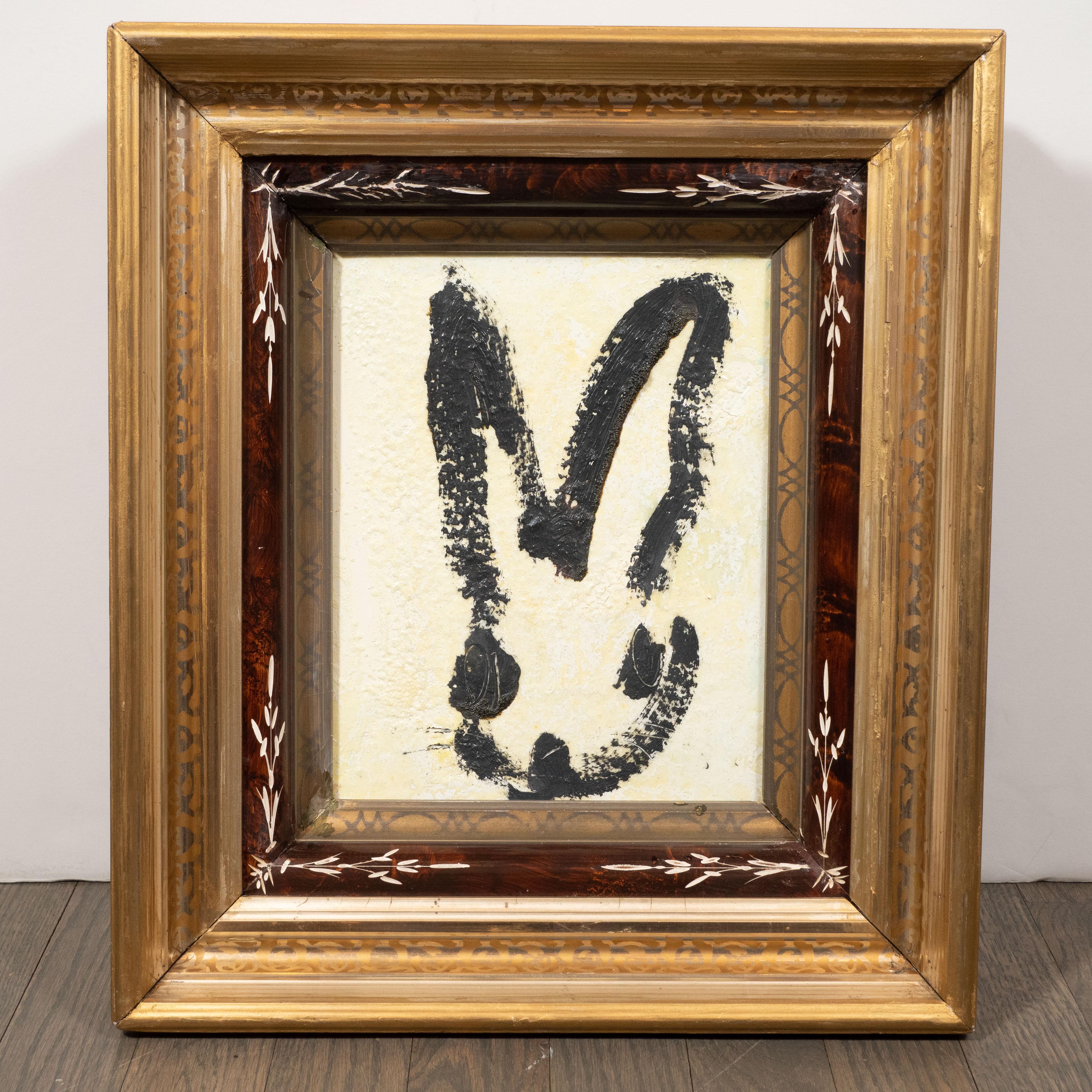 Untitled (Bunny Painting) CS1073 - Brown Animal Painting by Hunt Slonem