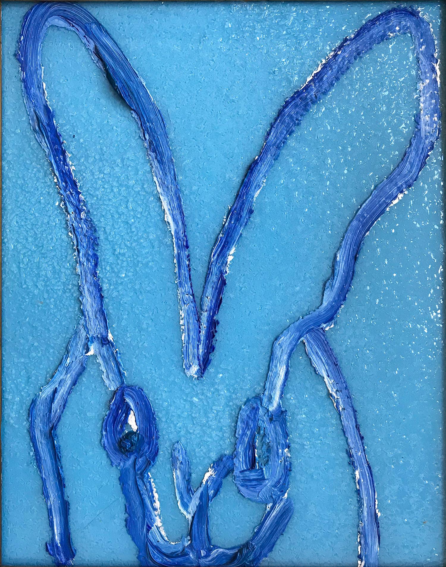 Untitled (Diamond Dust Bunny on Light Cobalt Blue) 1
