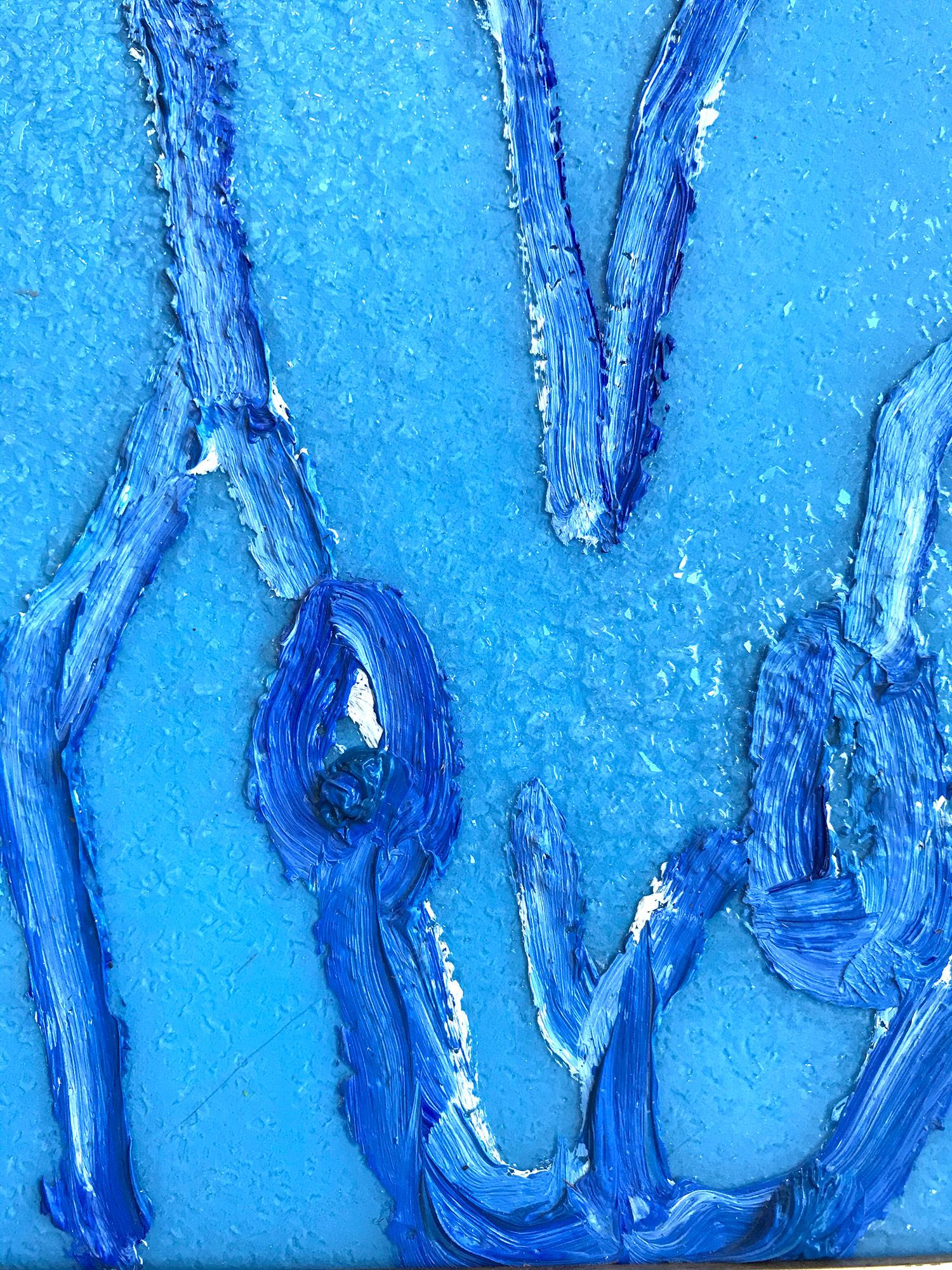Untitled (Diamond Dust Bunny on Light Cobalt Blue) 2