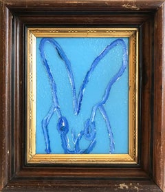 Untitled (Diamond Dust Bunny on Light Cobalt Blue)