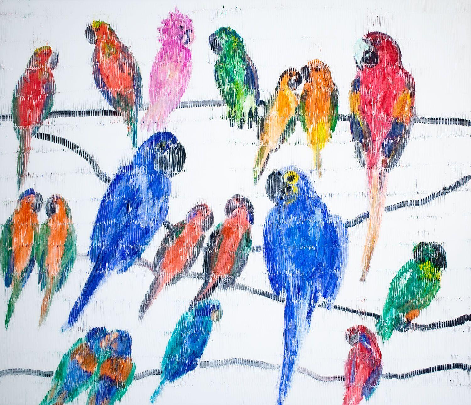 Animal Painting di Hunt Slonem - Senza titolo