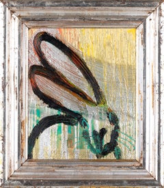 Untitled (Multicolored Bunny on Gold and Silver)