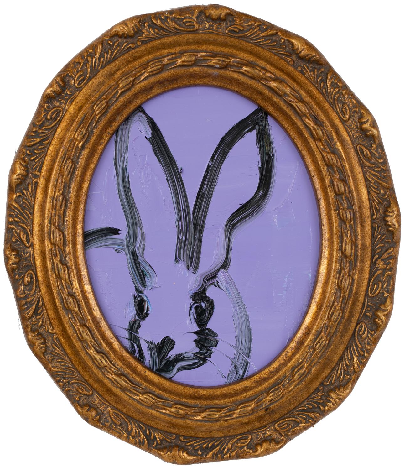 Hunt Slonem Animal Painting - Untitled Oval Bunny 