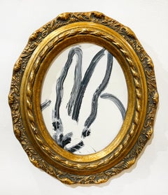 Hunt Slonem "Untitled (Oval Bunny)" Bunny