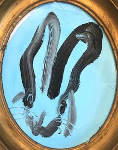 Untitled (Oval Bunny on Sky Blue)