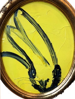 Untitled (Oval Bunny on Yellow)