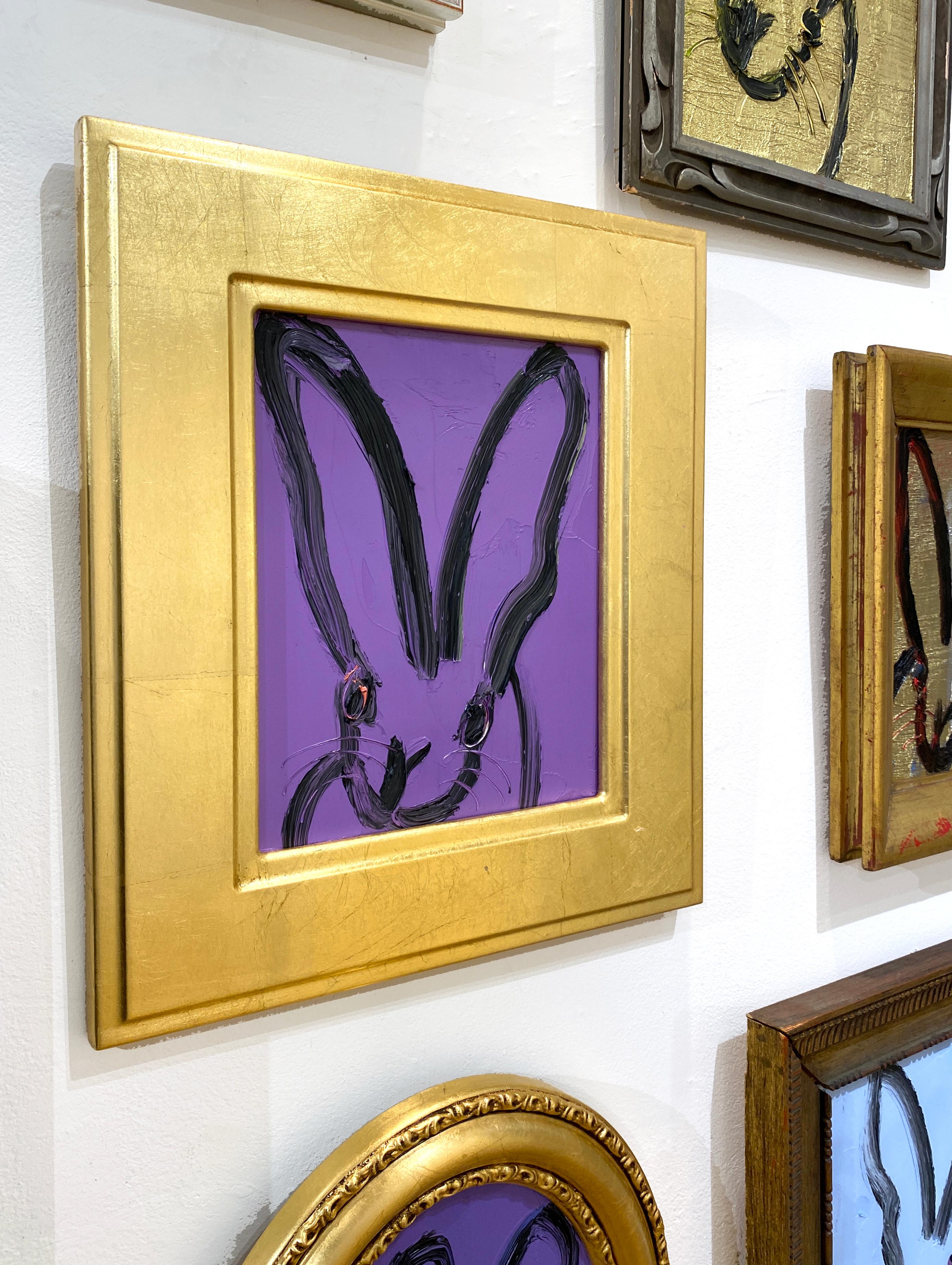 Untitled (Purple Bunny) - Painting by Hunt Slonem