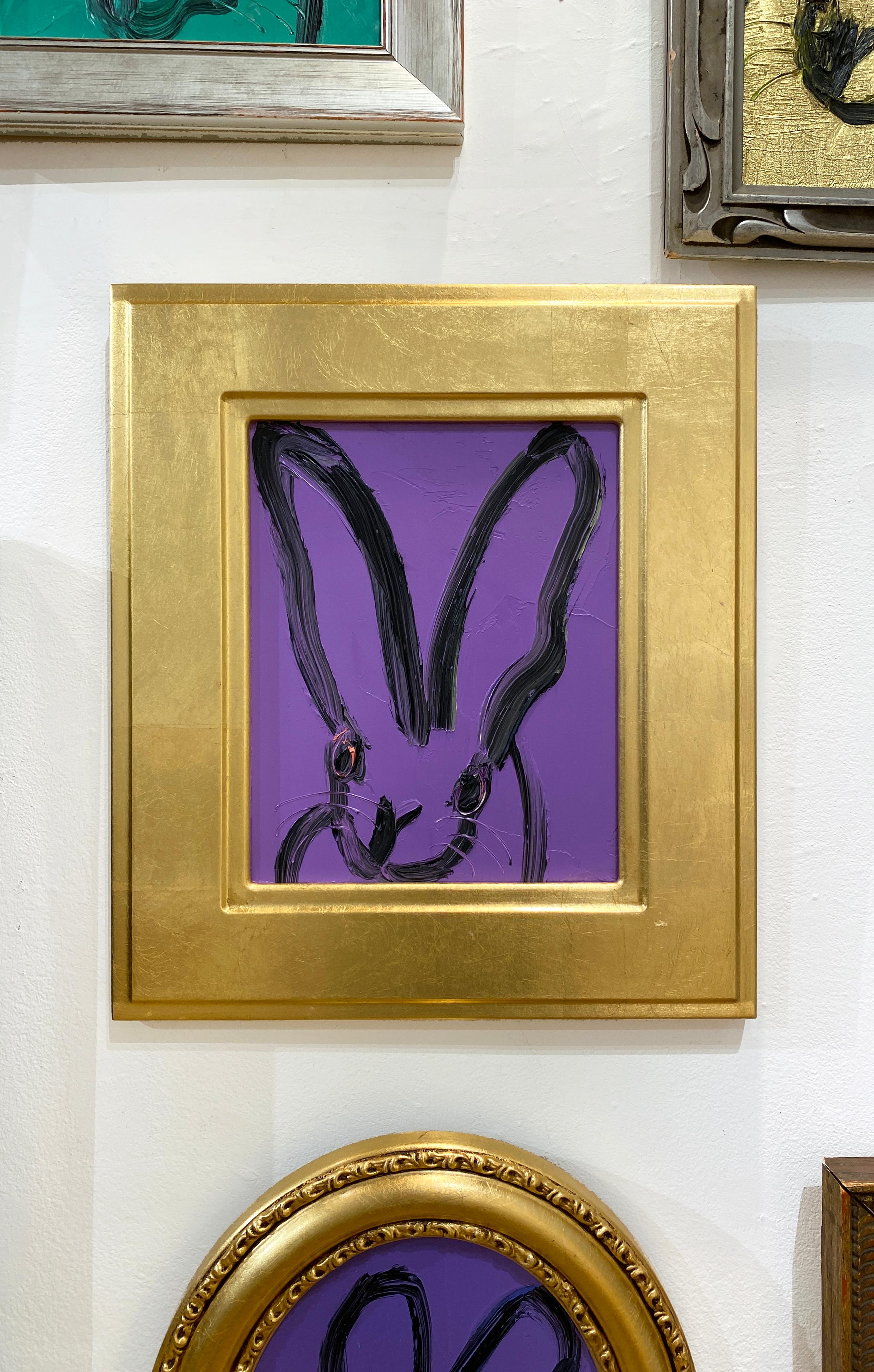 Untitled (Purple Bunny) - Contemporary Painting by Hunt Slonem