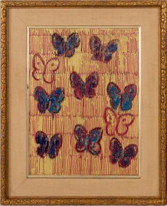 Untitled (Red, Blue & Purple Butterflies)