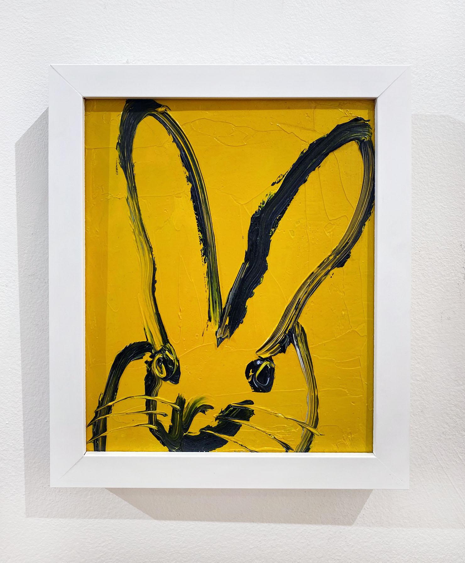 Untitled (Yellow Bunny) - Painting by Hunt Slonem