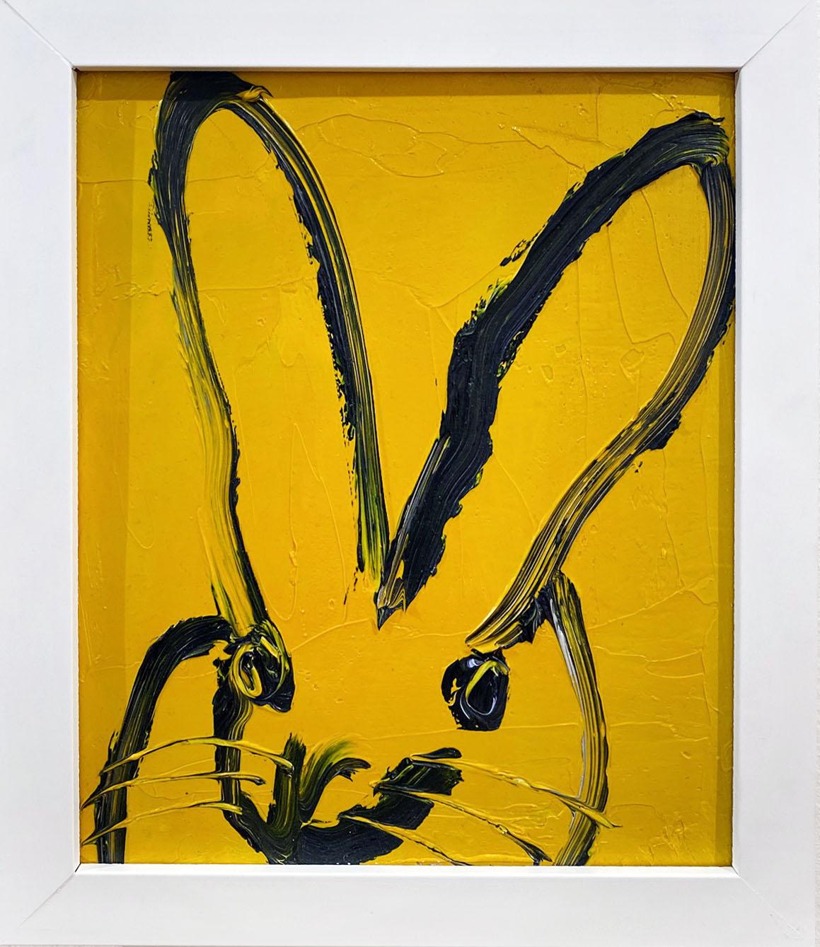 Hunt Slonem Animal Painting - Untitled (Yellow Bunny)