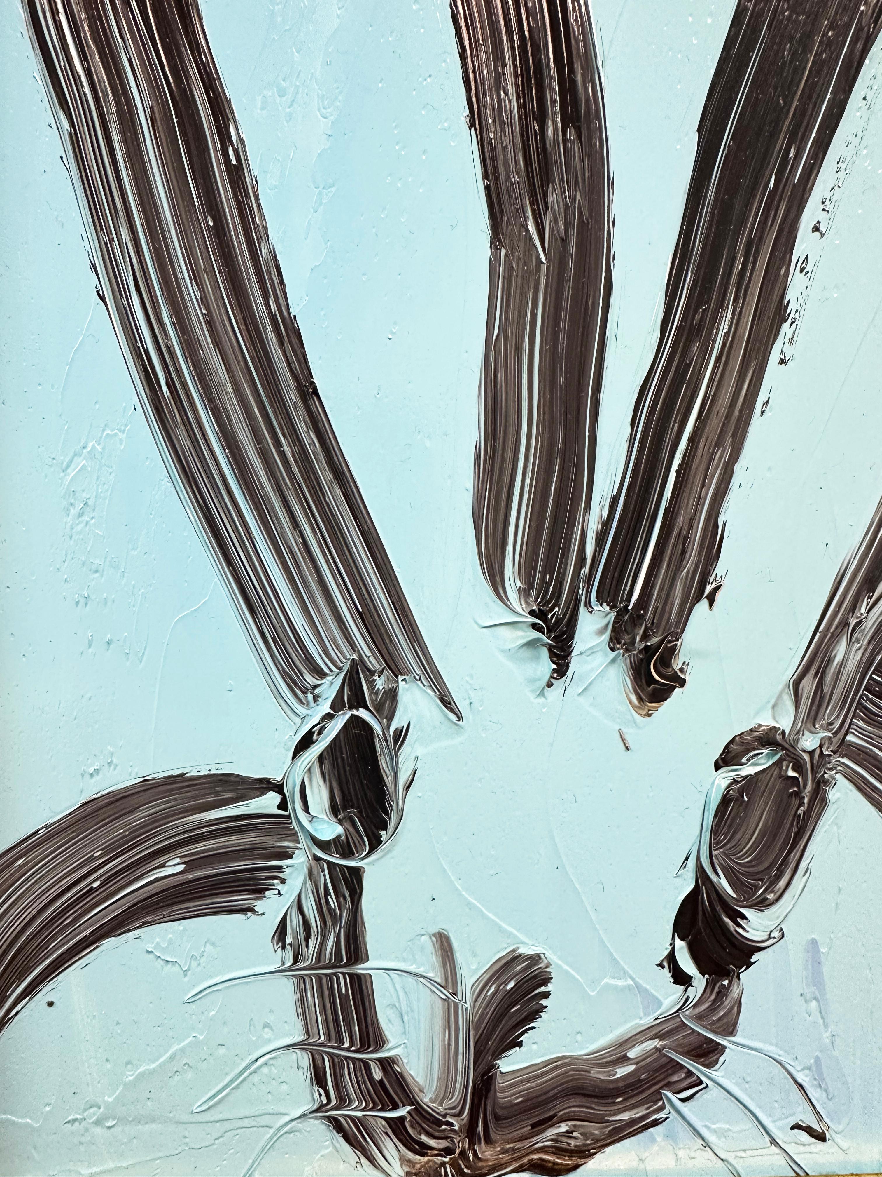 Vibrant Turquoise Bunny Painting 'Whisper' by Hunt Slonem im Angebot 4