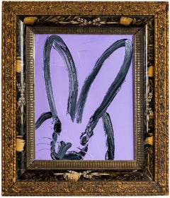 Violateus "Bunny Painting" Original Oil Painting in Ornate Vintage Frame