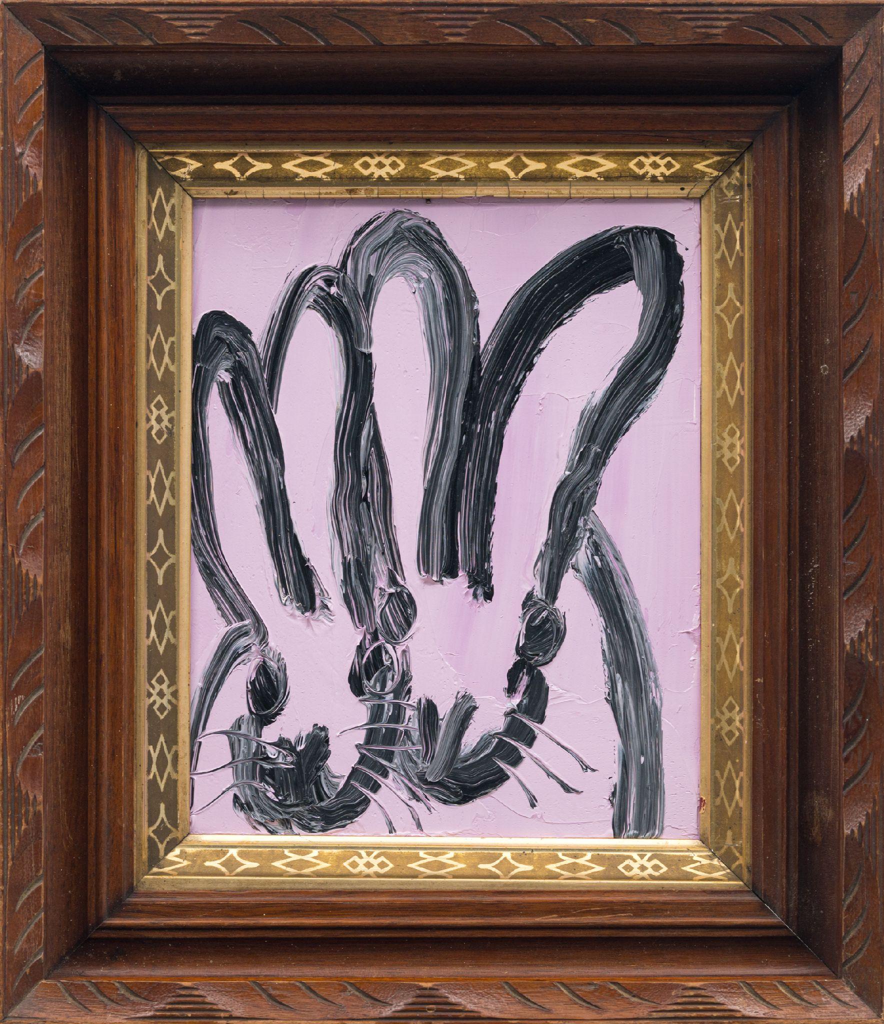 Animal Painting di Hunt Slonem - Coniglietto doppio viola
