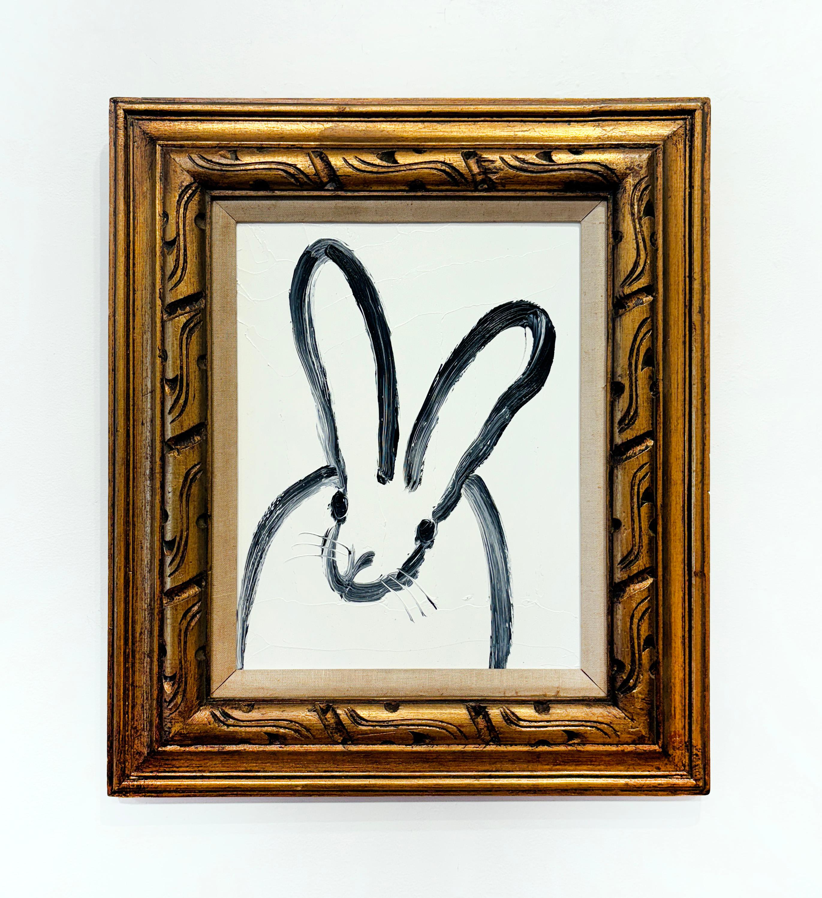 Weißer Bunny Barnaby – Painting von Hunt Slonem