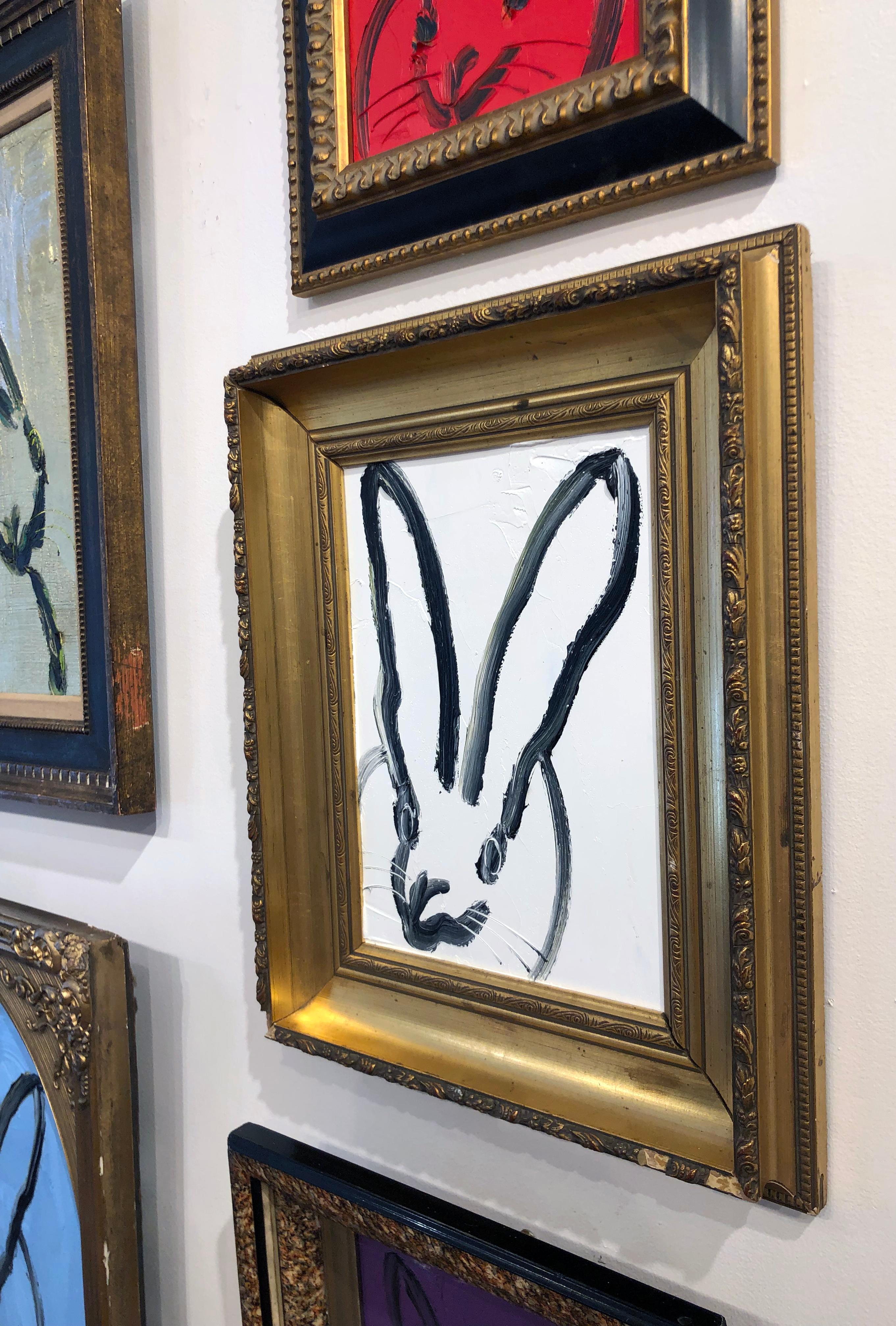 White Bunny - Contemporary Painting by Hunt Slonem