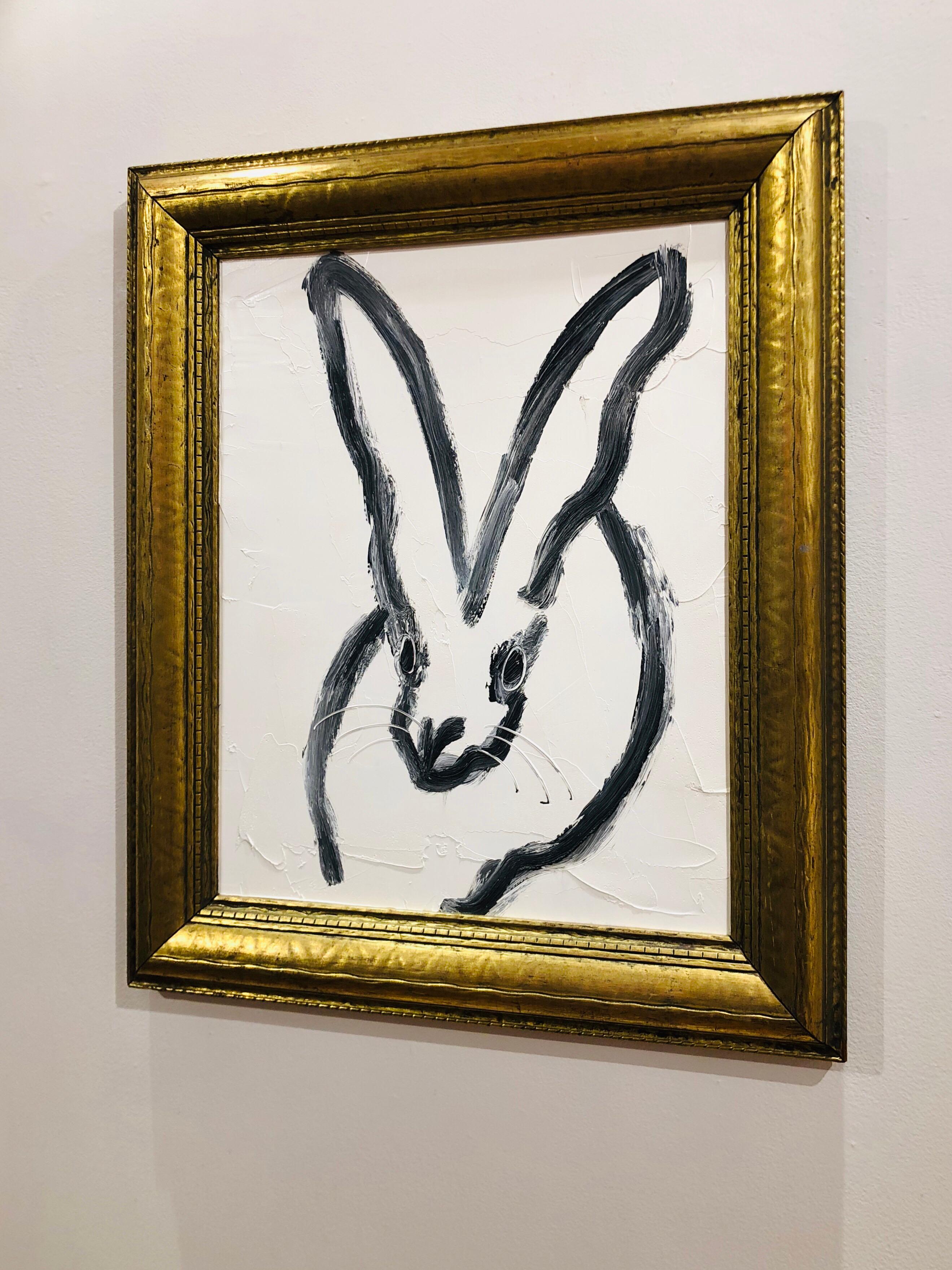 White Bunny - Contemporary Painting by Hunt Slonem