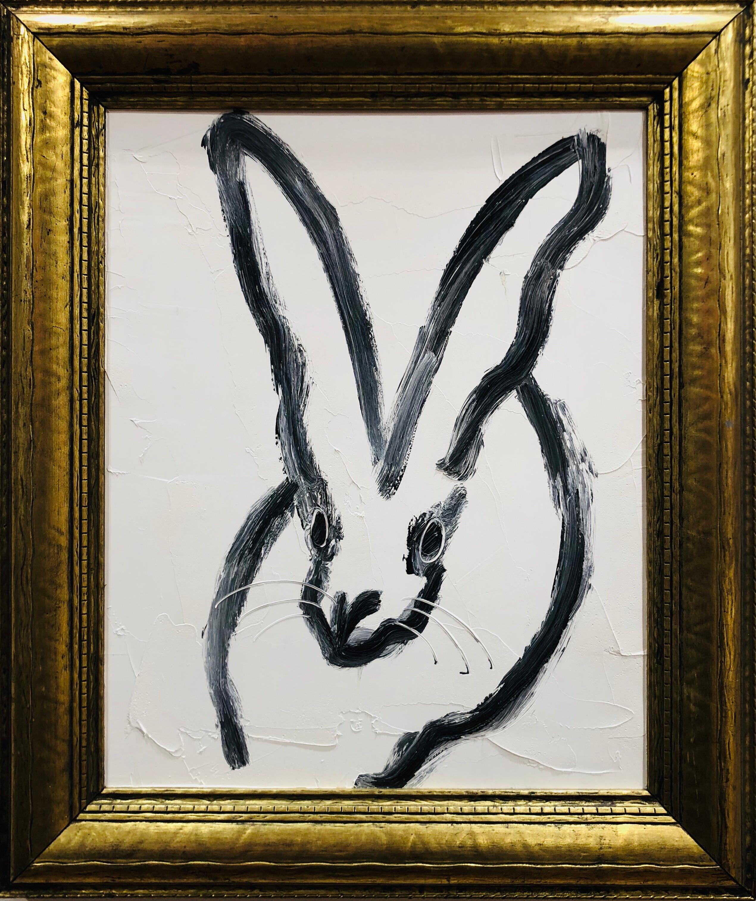 Hunt Slonem Animal Painting - White Bunny