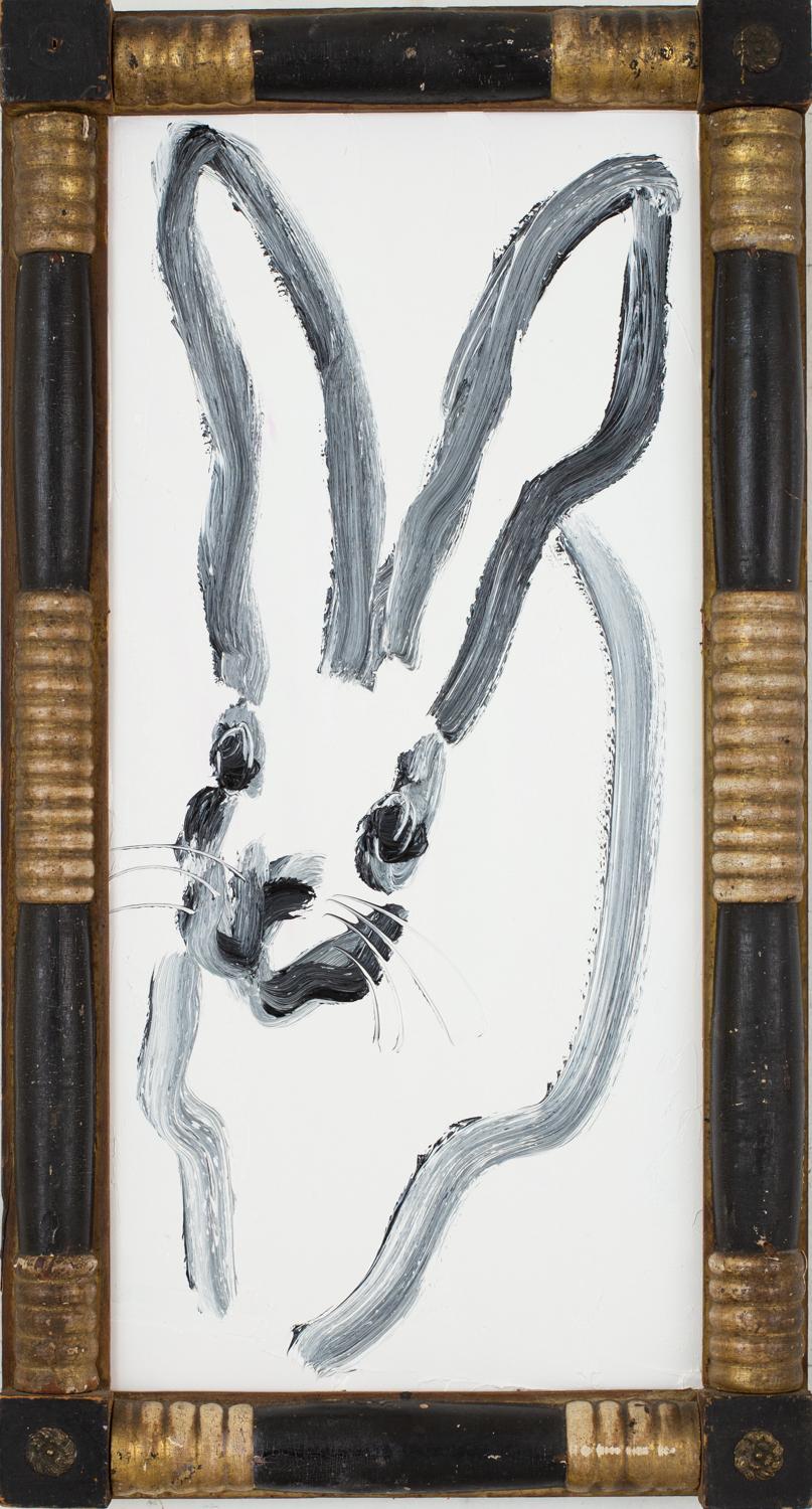 Hunt Slonem Animal Painting - White Bunny