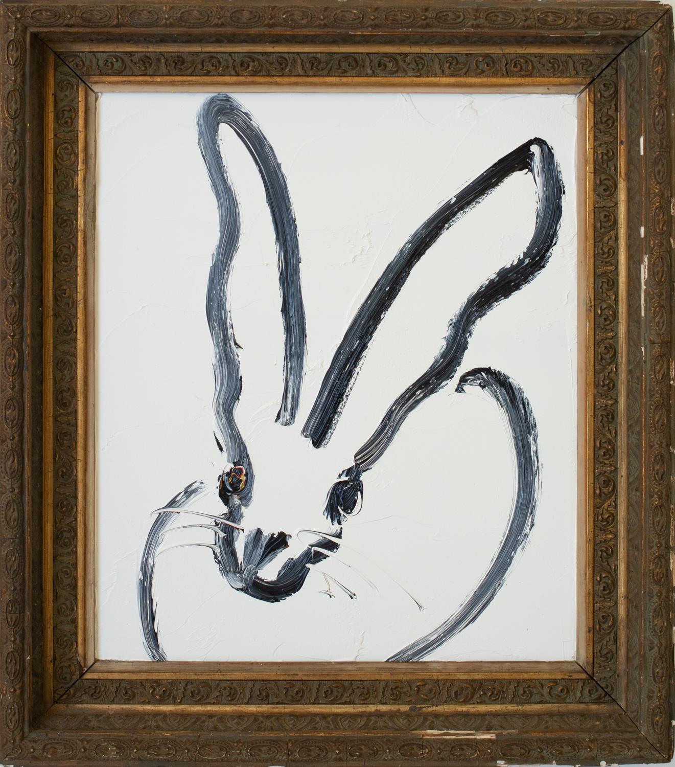 White Bunny - Painting by Hunt Slonem
